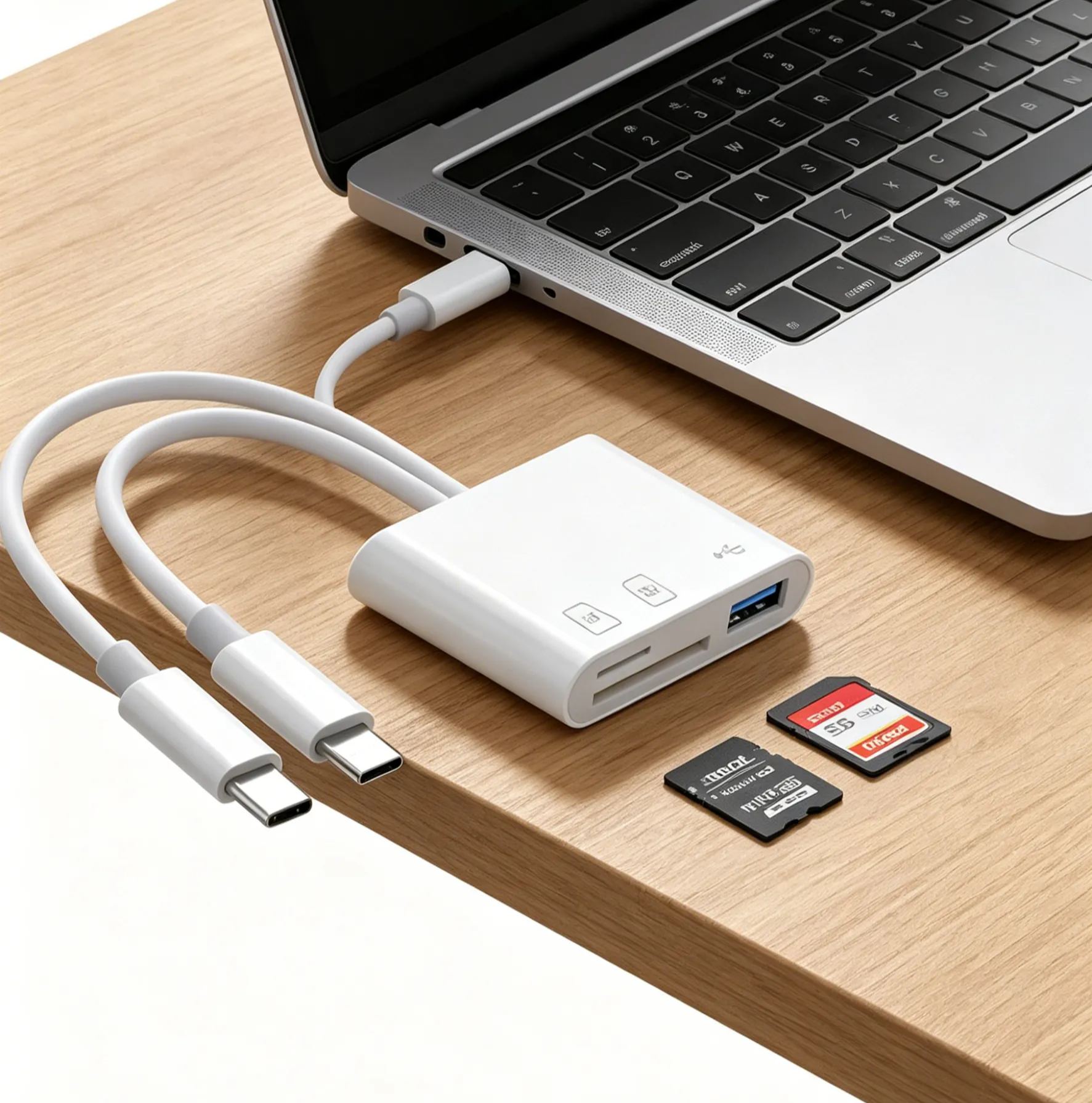 Say goodbye to memory anxiety -3-in-1 dual line card reader