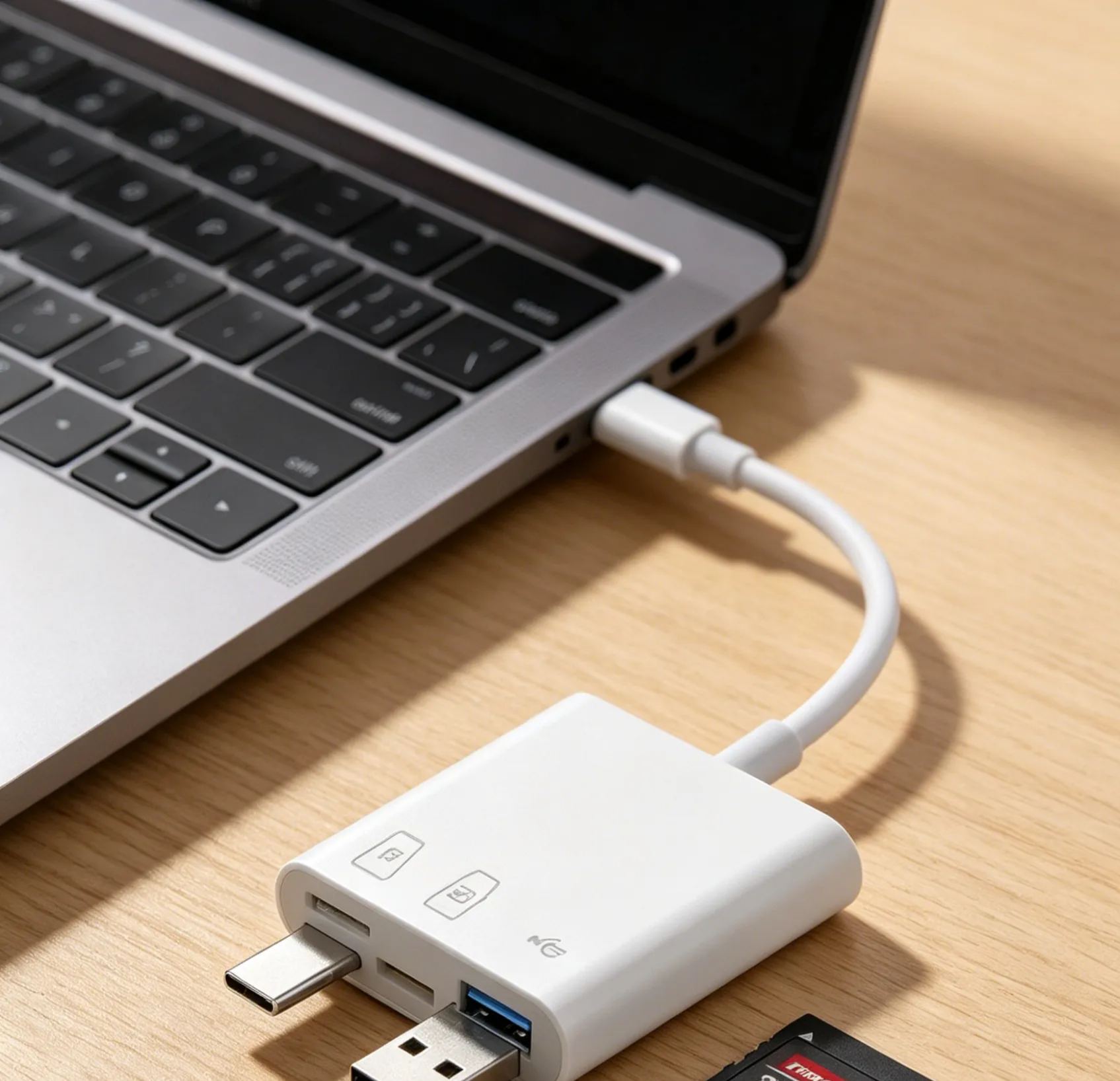 Say goodbye to memory anxiety -3-in-1 dual line card reader