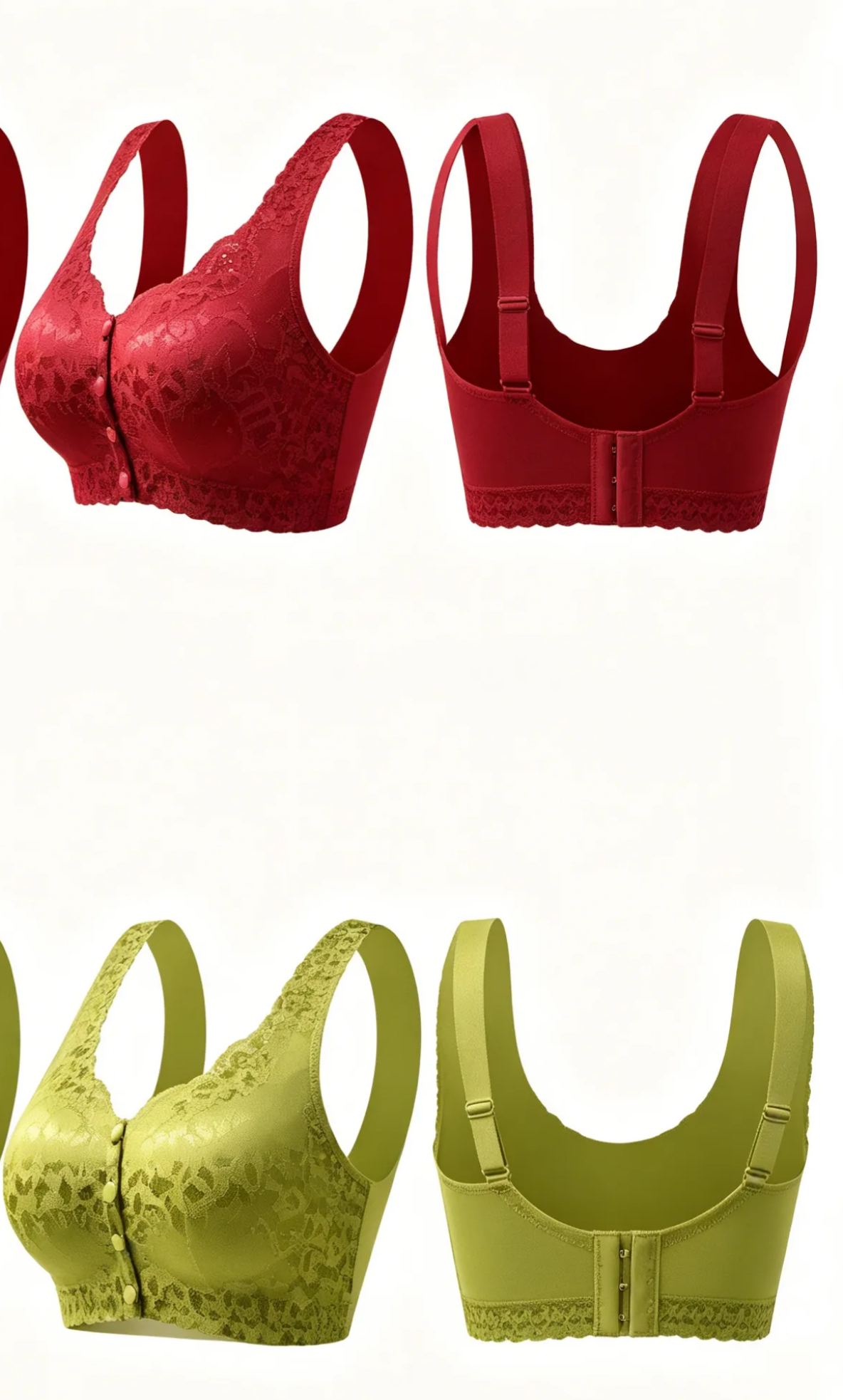 Save sagging and outward expansion: Thin, comfortable, zero-gravity front-closure bra
