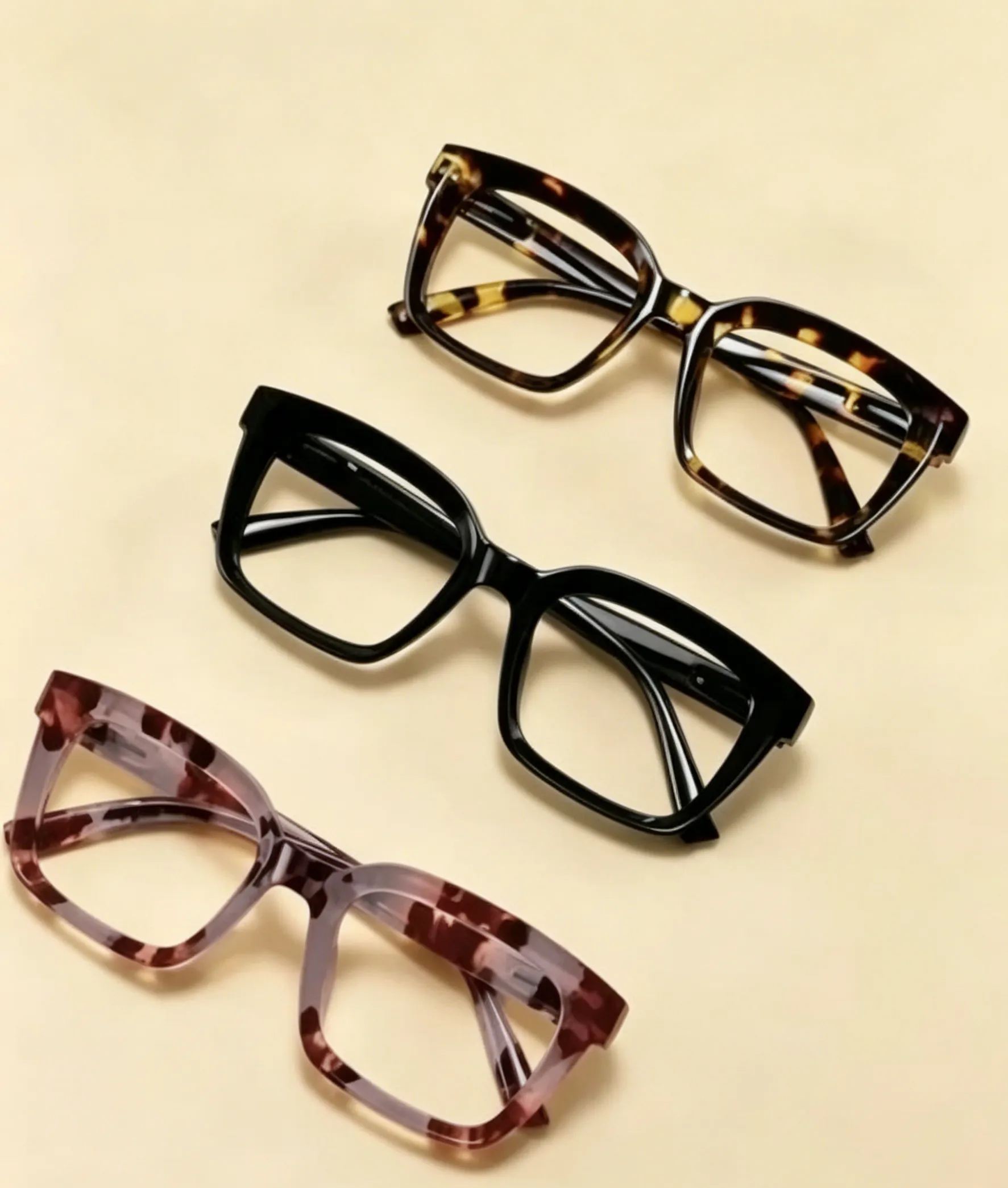 Women's Large Frame Blue Light Blocking Reading Glasses