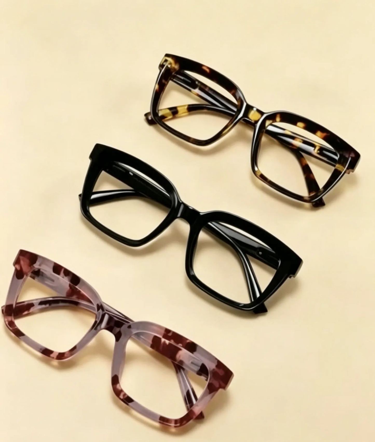 Women's Large Frame Blue Light Blocking Reading Glasses