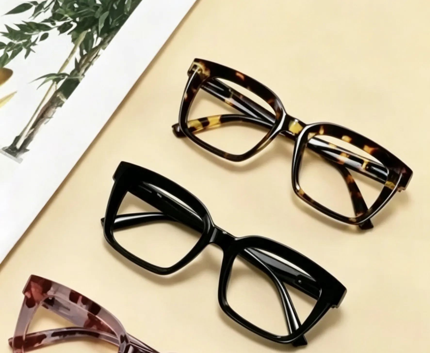 Women's Large Frame Blue Light Blocking Reading Glasses