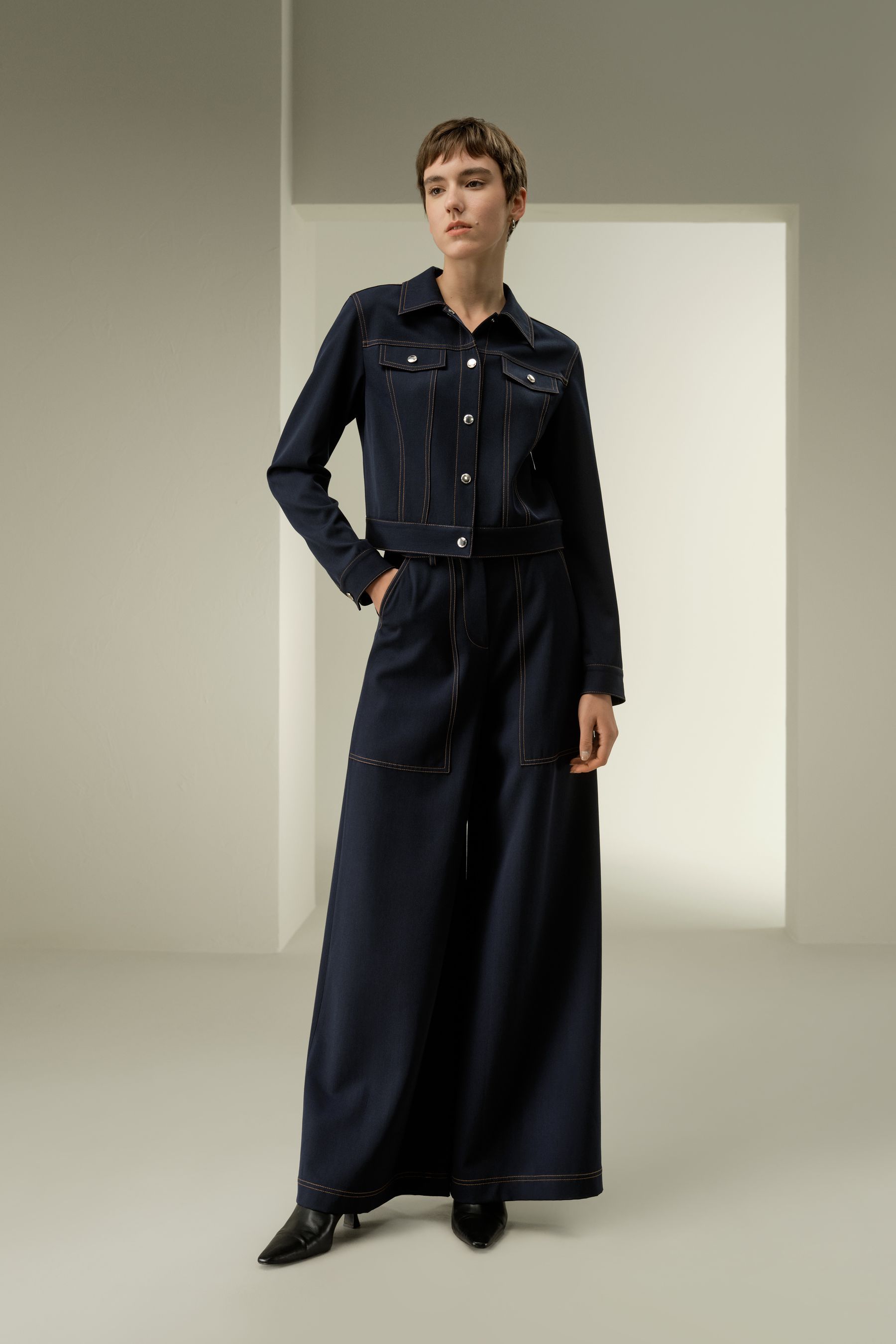 Denim-Inspired Wool Jacket