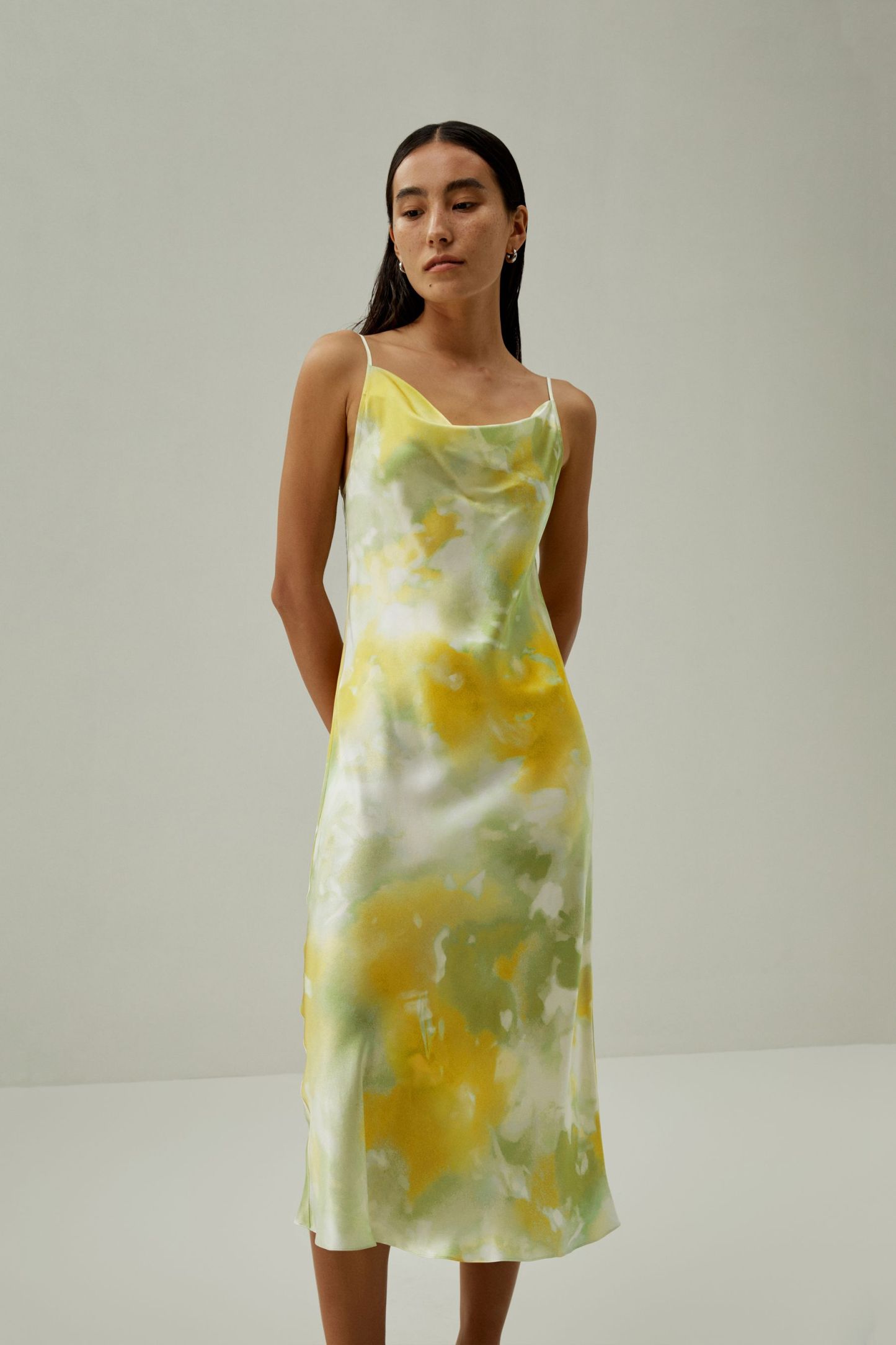 Print Silk Cami Dress