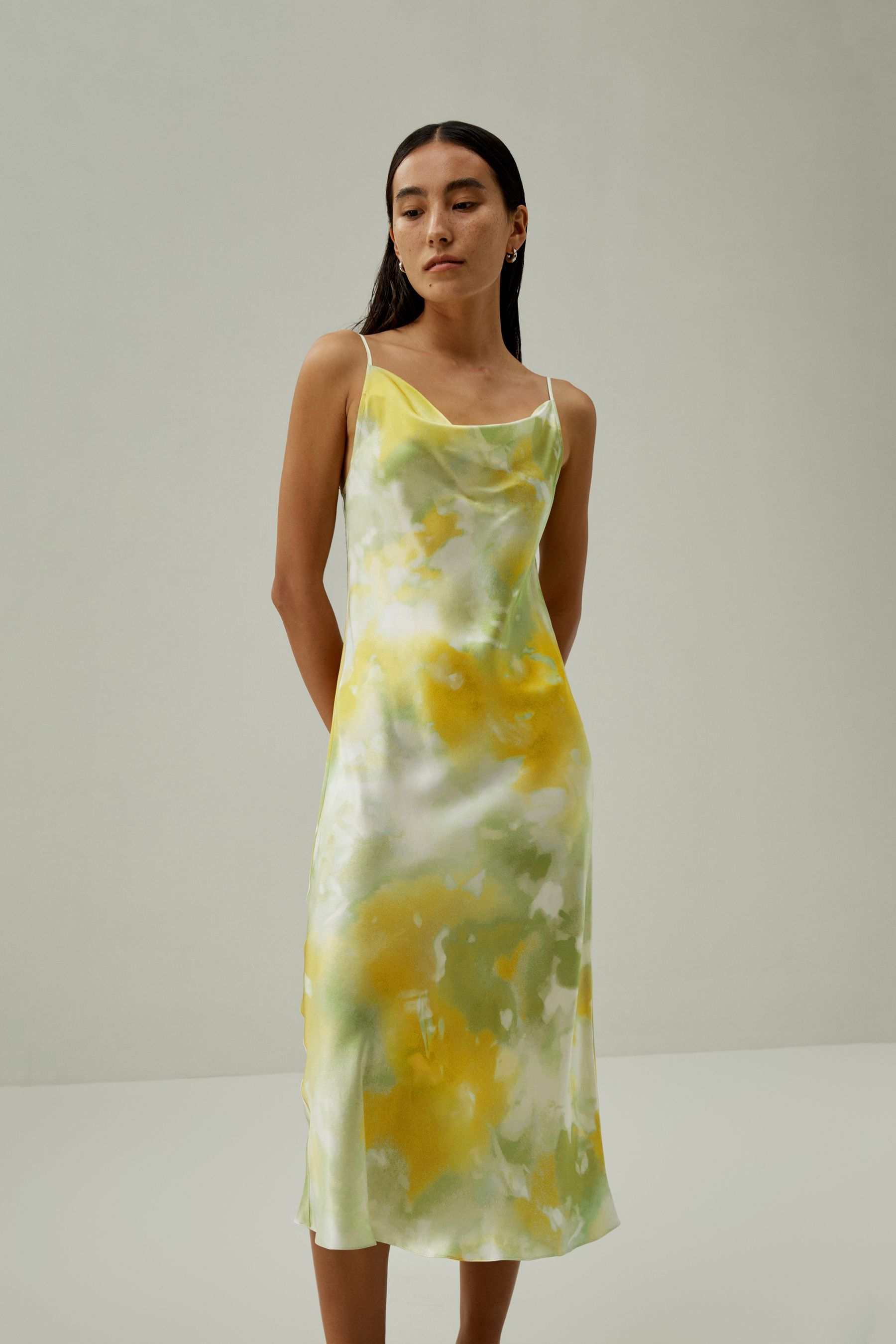 Print Silk Cami Dress