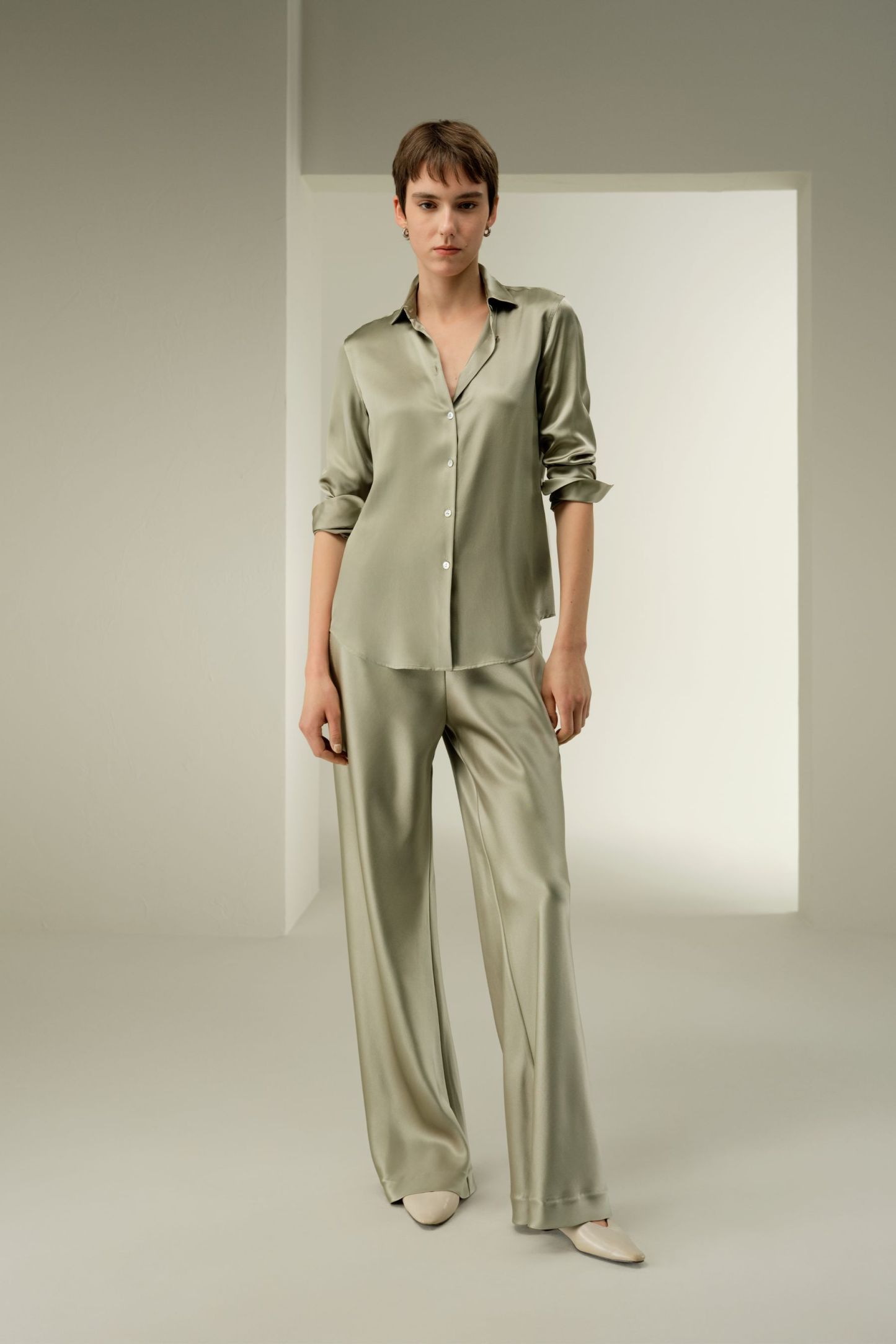Timeless Silk Charmeuse Shirt