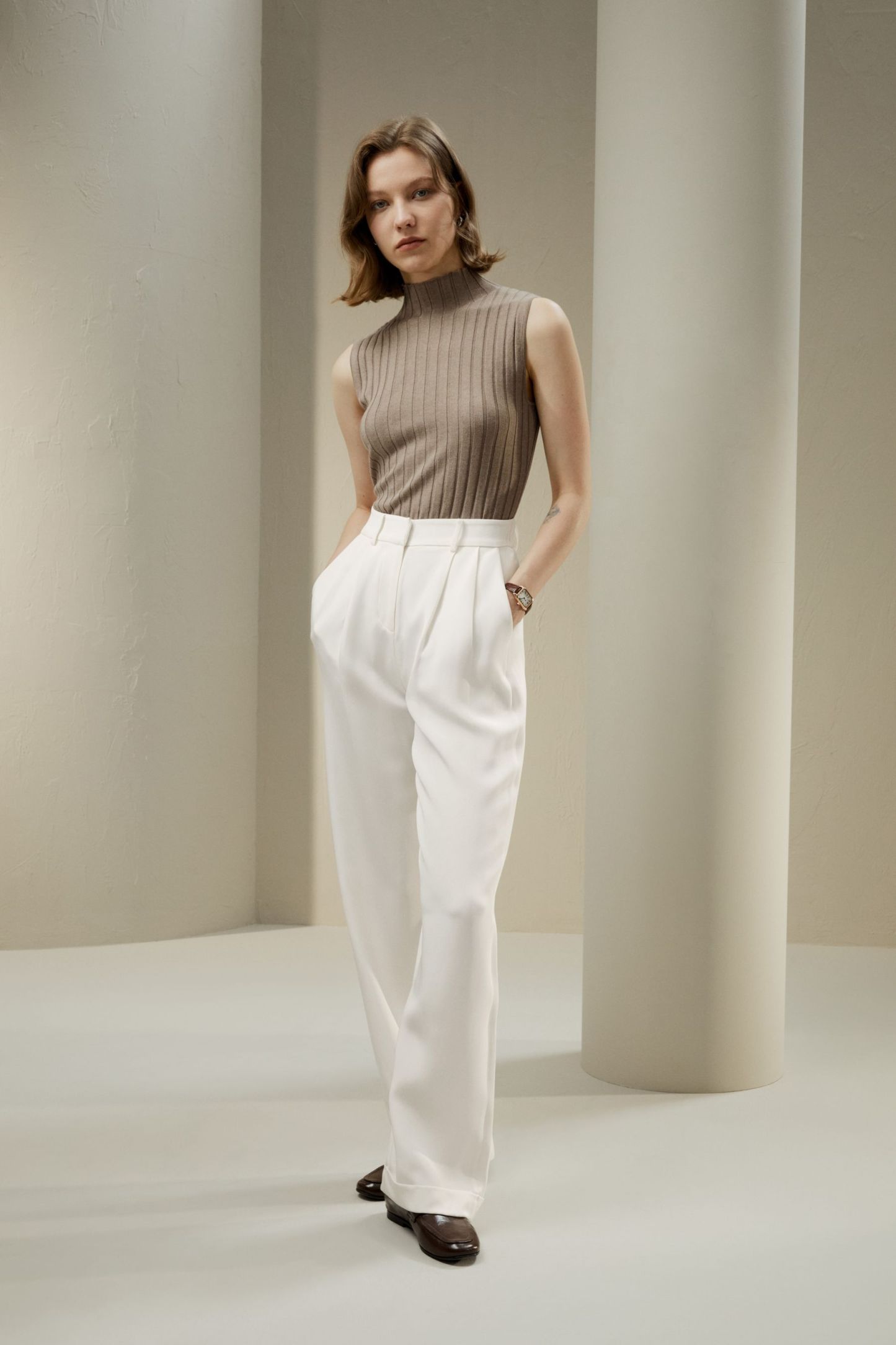 Silk-Cashmere Blend Knit Top