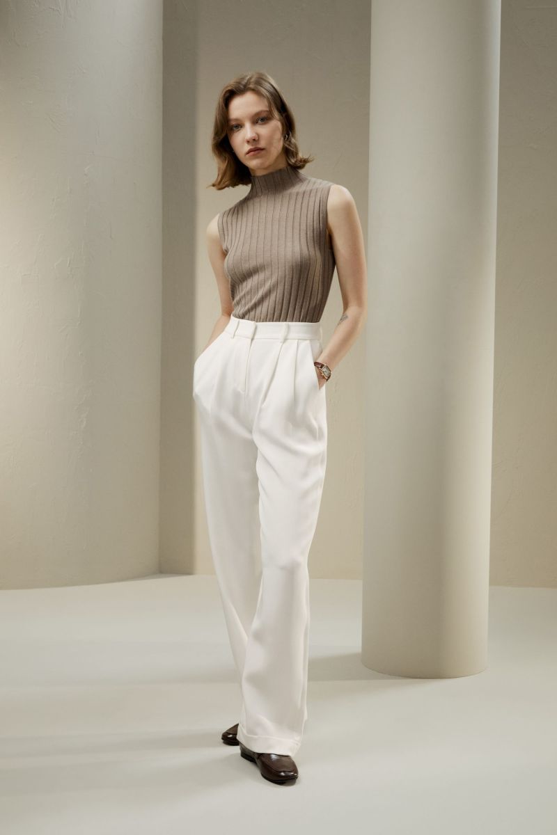 Silk-Cashmere Blend Knit Top