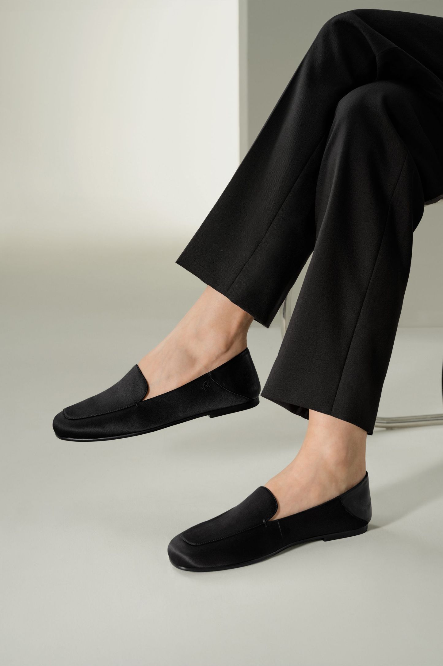 Serena Silk Leather Loafers