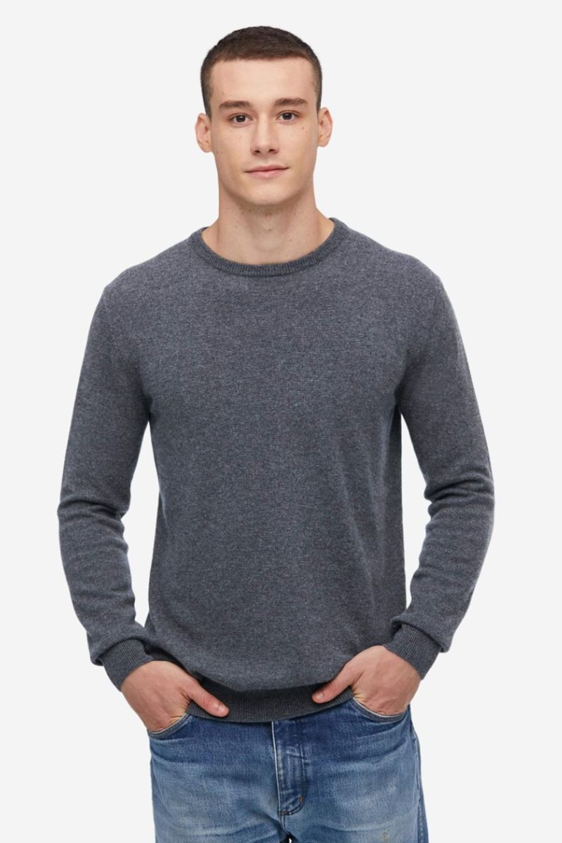 Crew Neck Cashmere Sweater For Men