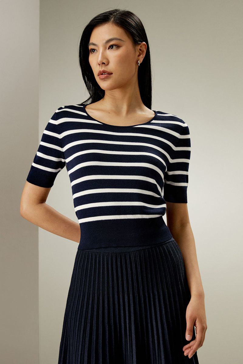 #color_Navy Blue and White Stripes
