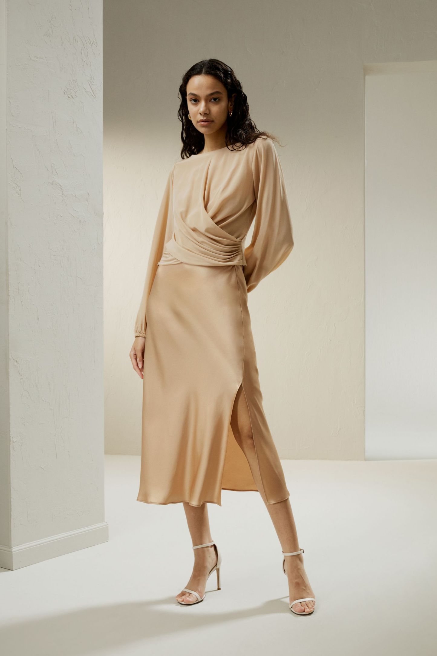 Minimalist Aesthetic Silk Poppy Skirt