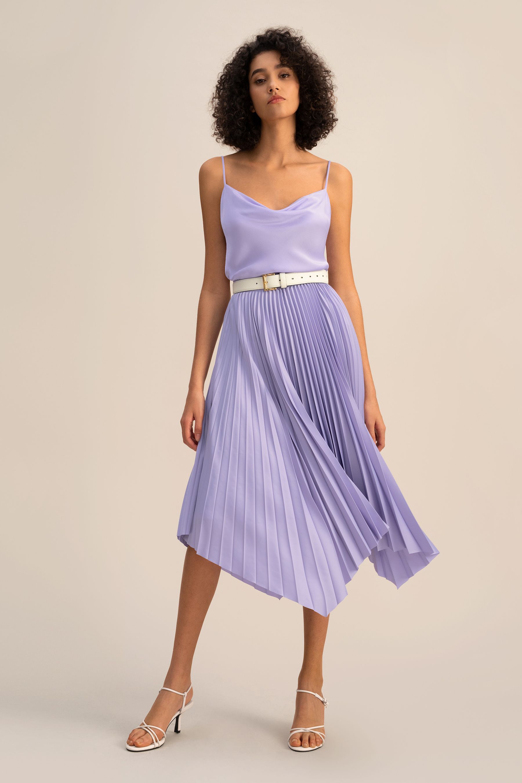 Pleated Handkerchief Skirt