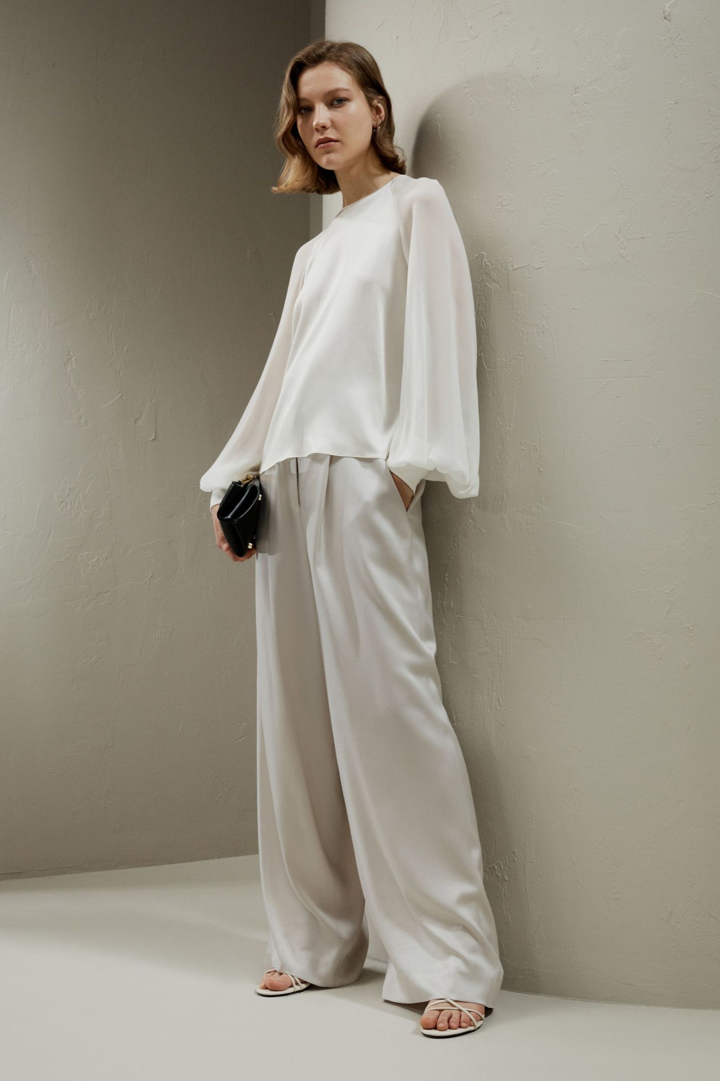 Silk Blouse with Raglan Sleeves