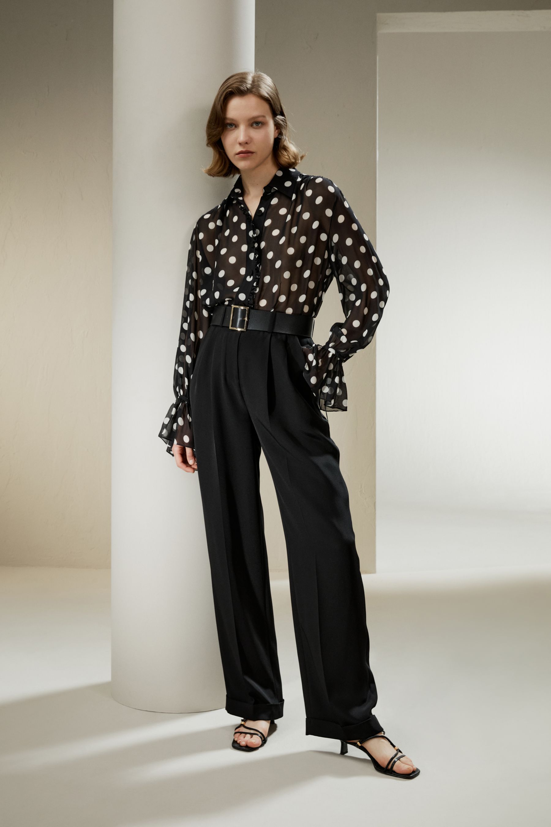 Polka Dots Georgette Blouse