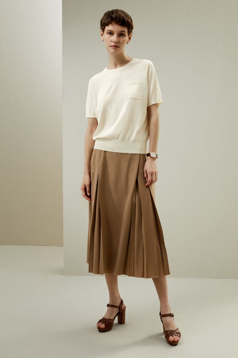 Basic Silk Crewneck T-shirt