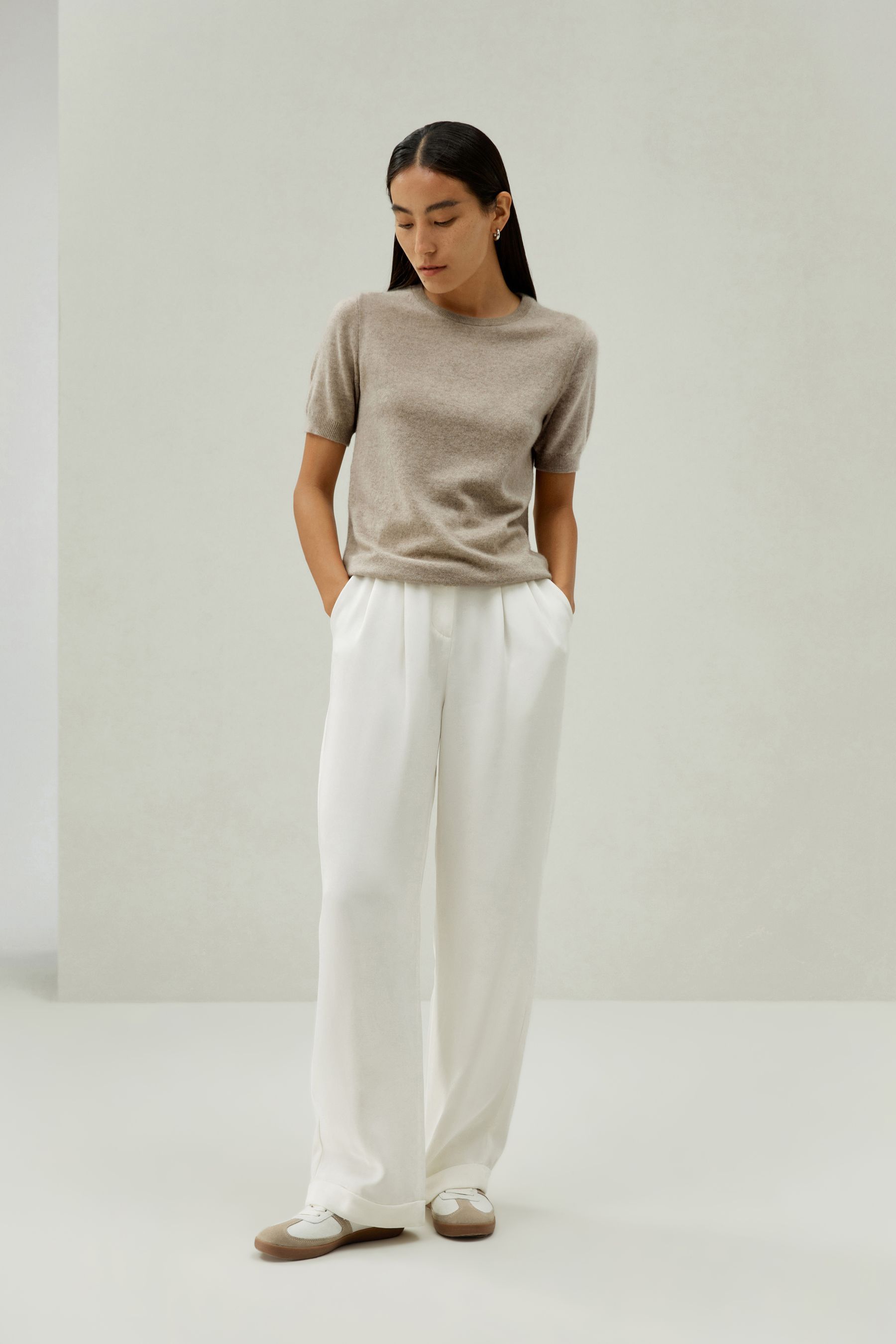 Crew Neck Basic Knit Top