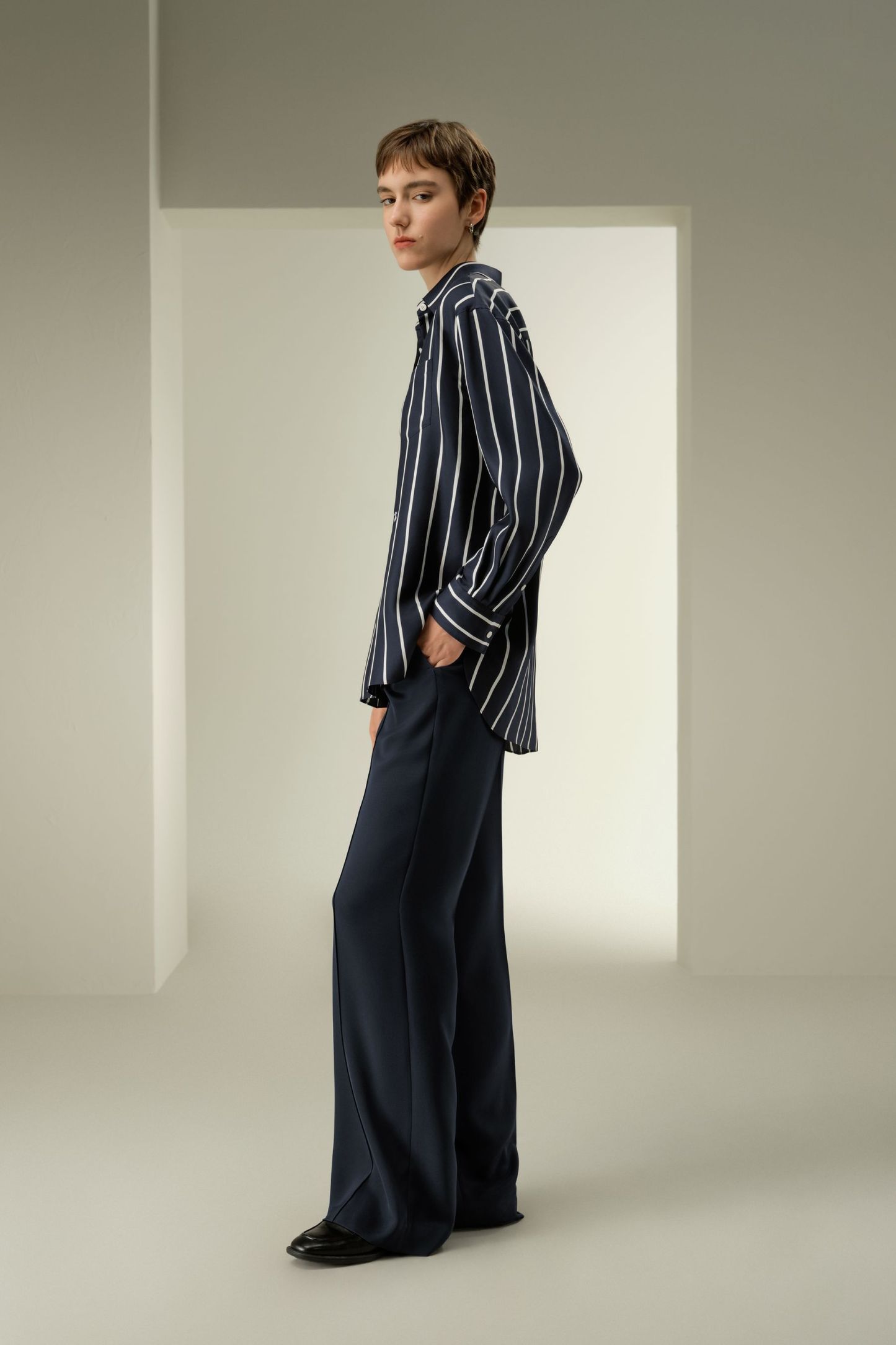 #color_Navy&White Stripe