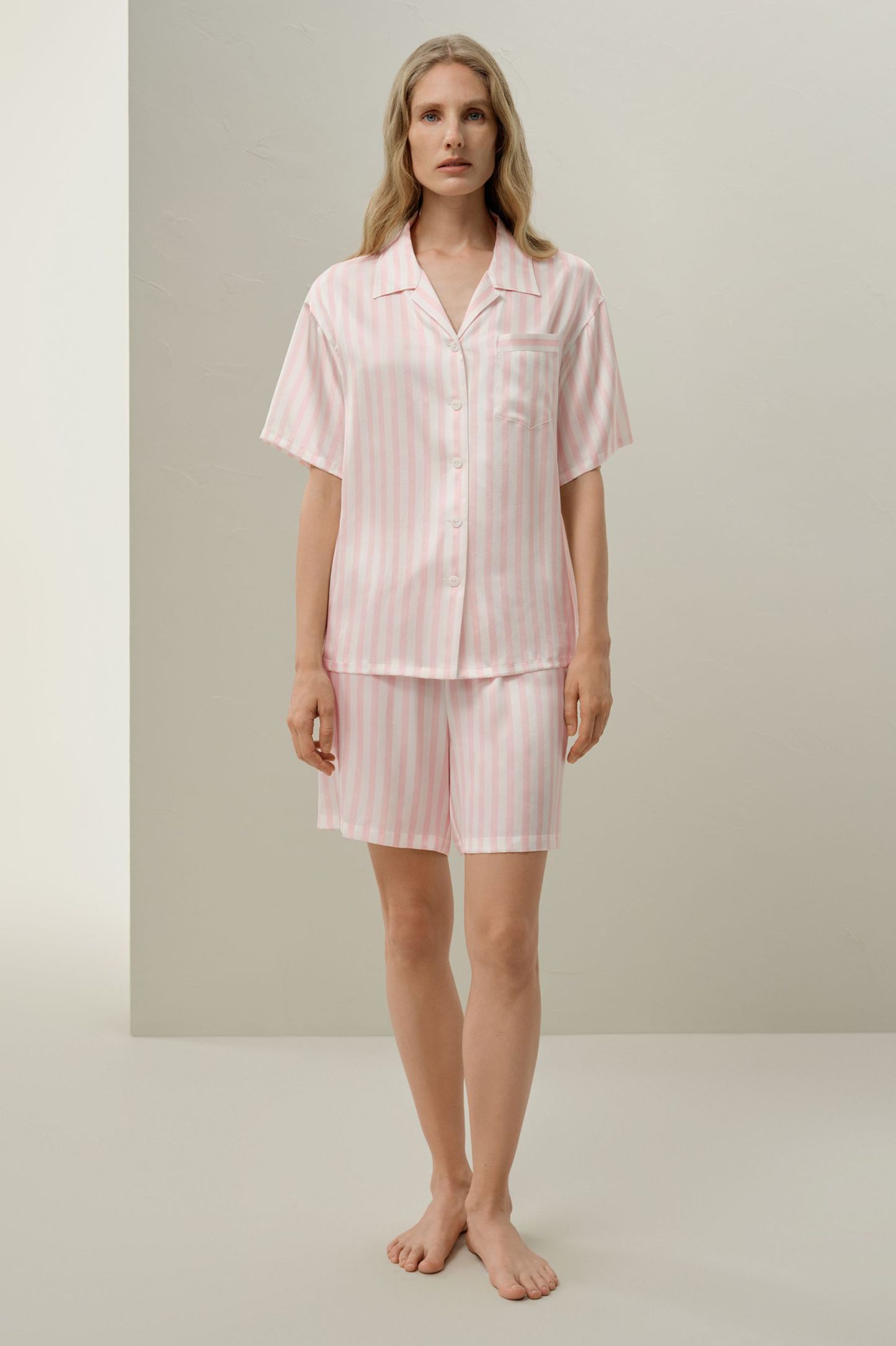 #color_Light Rosy & White Stripe