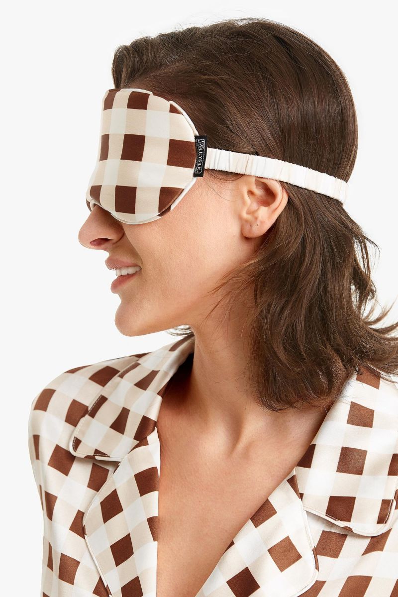 #color_Caramel Beige White Check