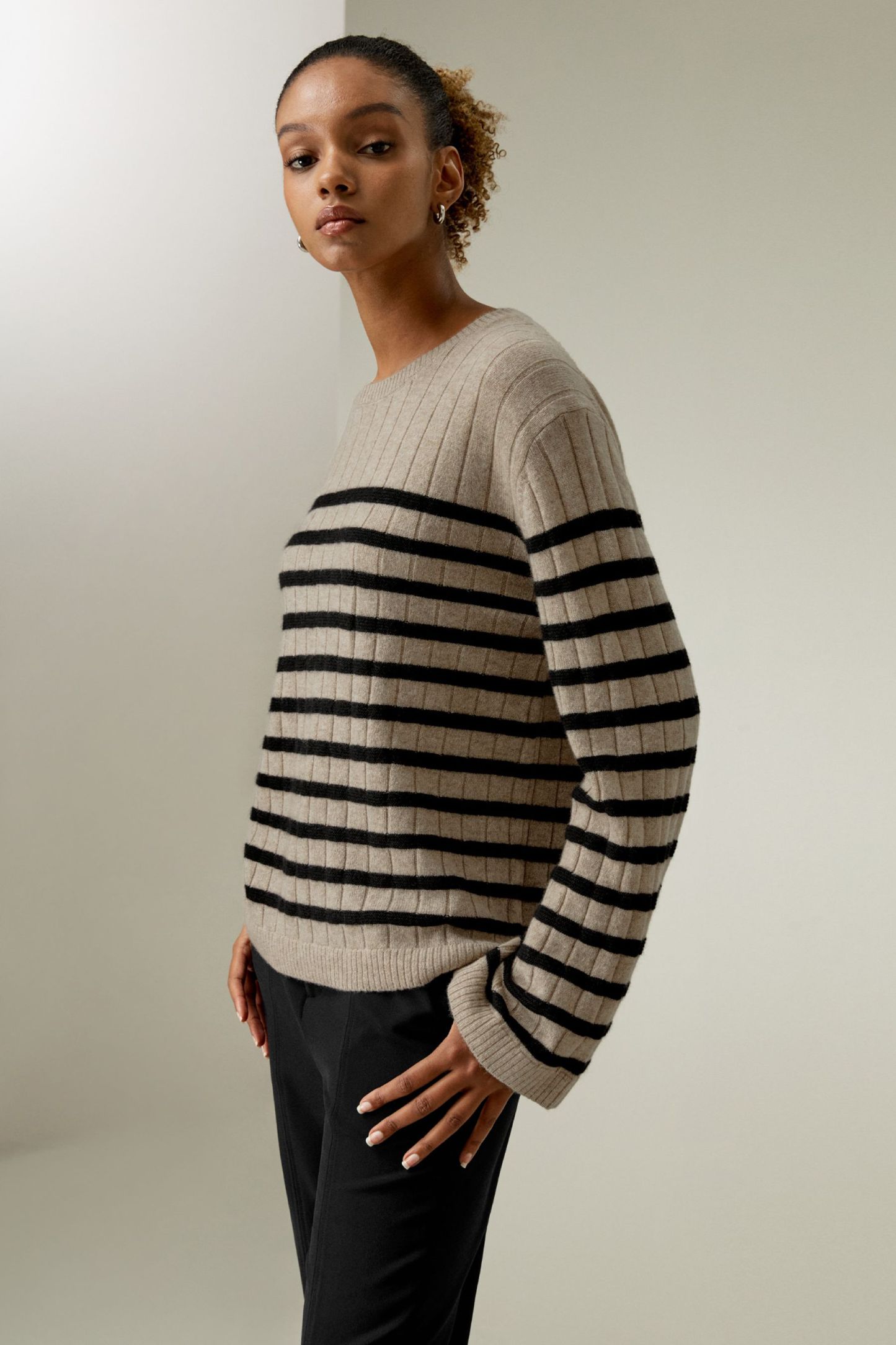 #color_Camel with Black Stripes