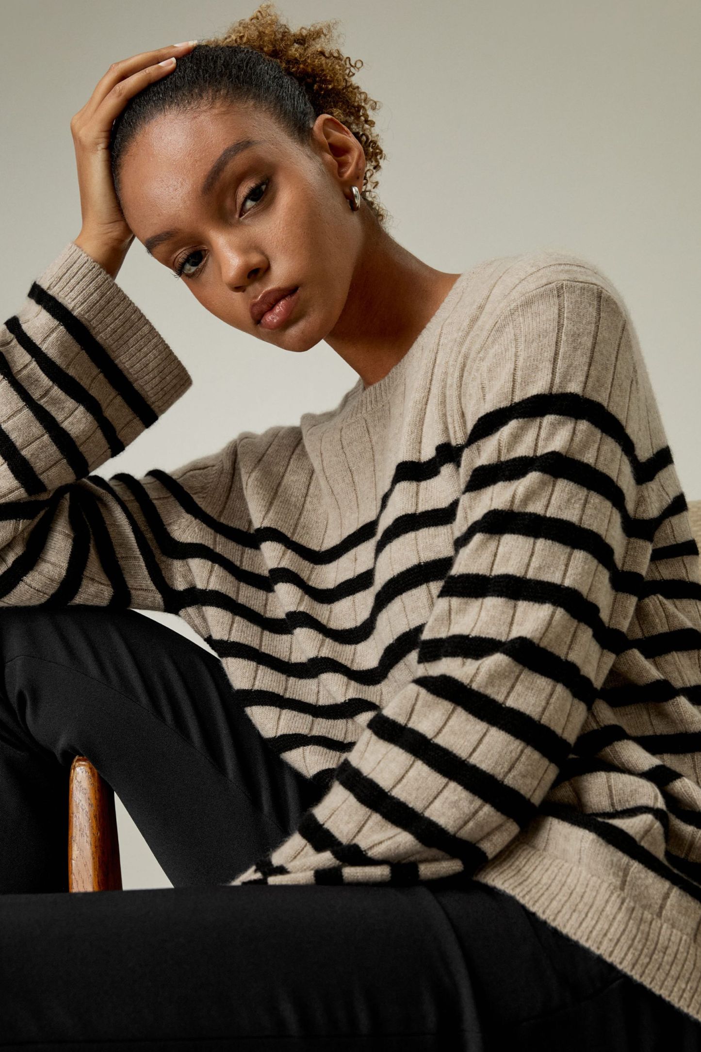 #color_Camel with Black Stripes