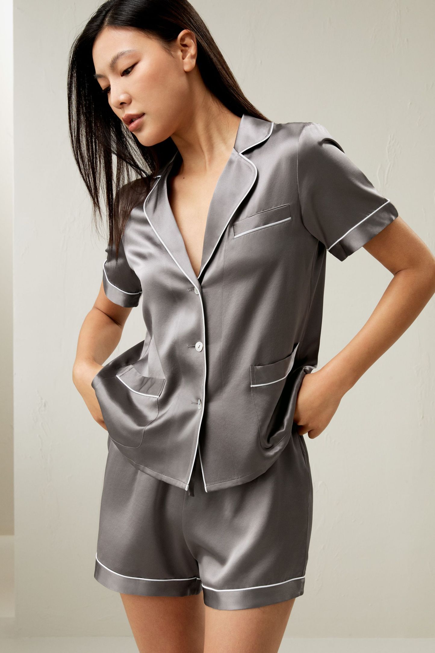 Women Silk Pajamas Set