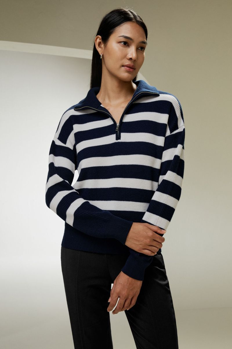 #color_Navy Blue and White Stripes