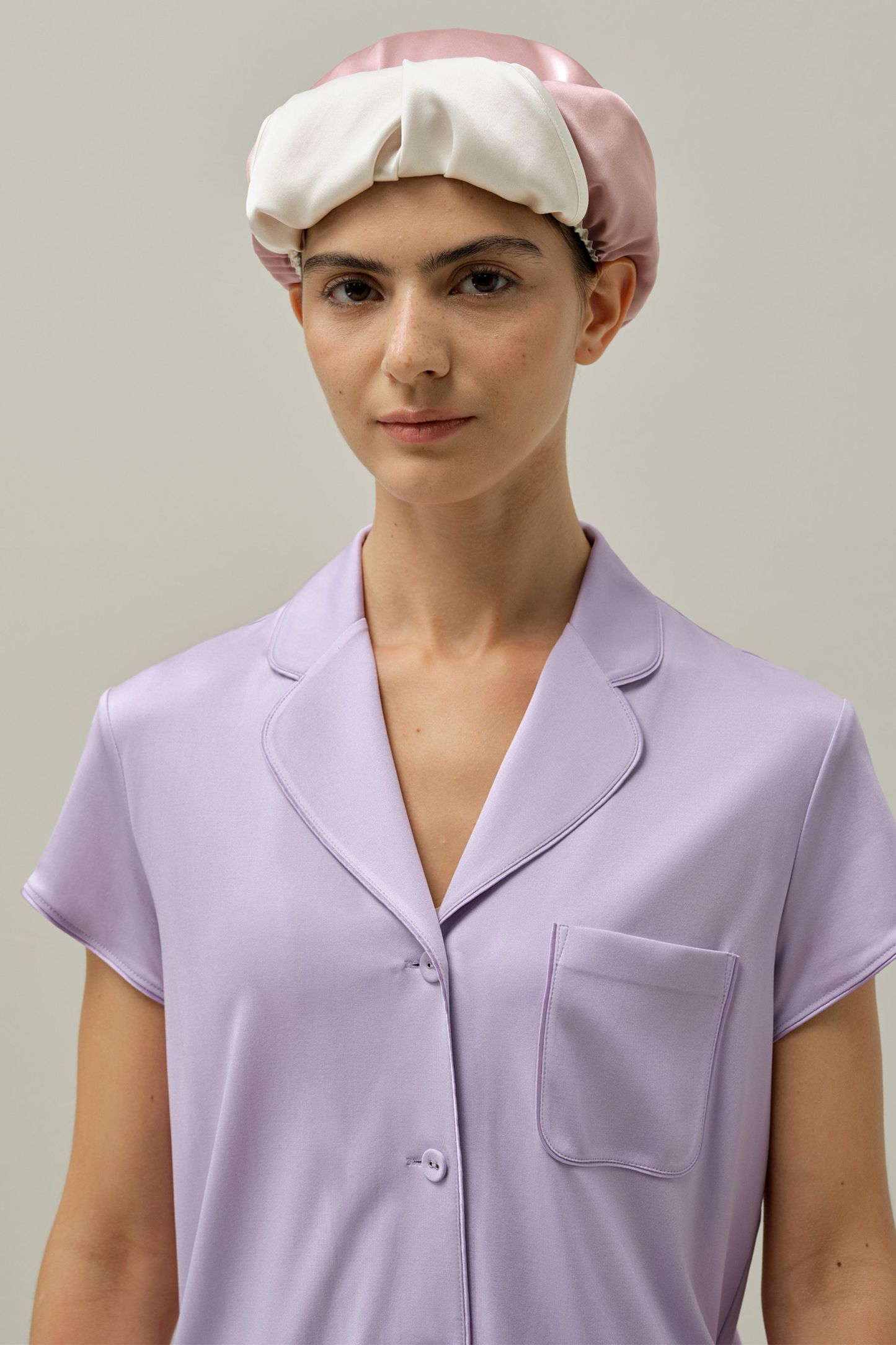 Multicolor Hair-Wrapping Silk Sleep Cap