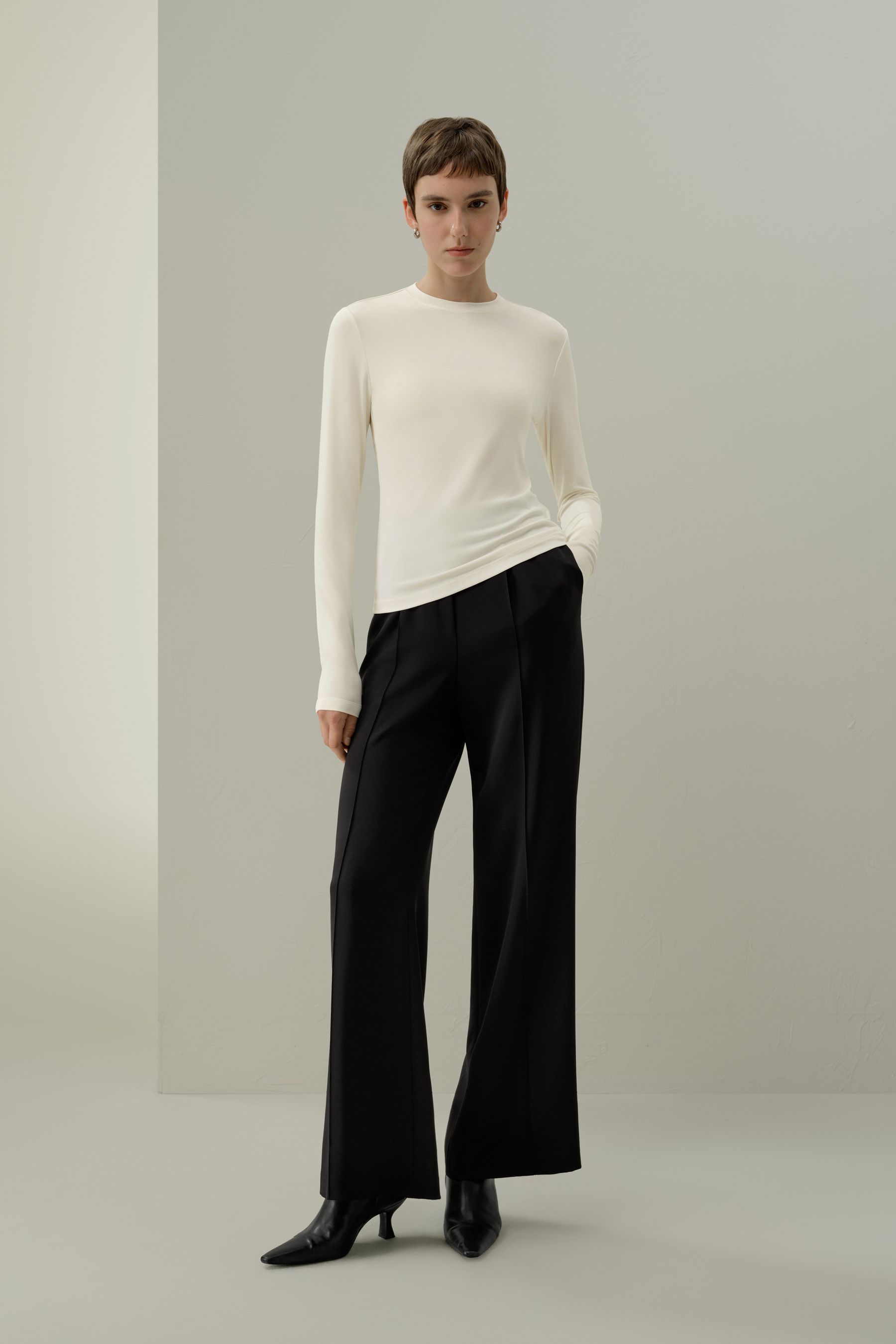 Silk Breeze Jersey Long Sleeve Slinky Top