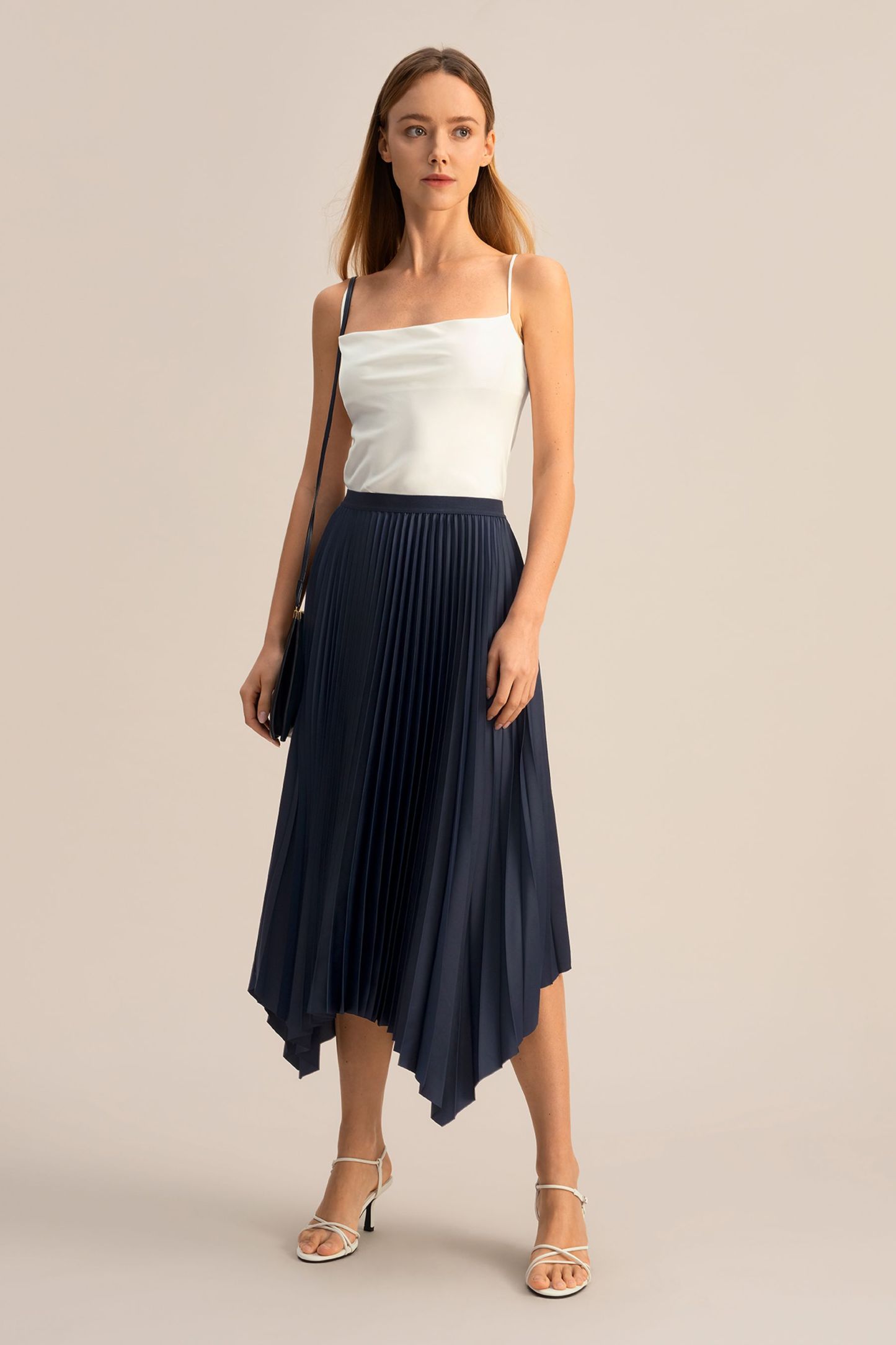Pleated Handkerchief Skirt