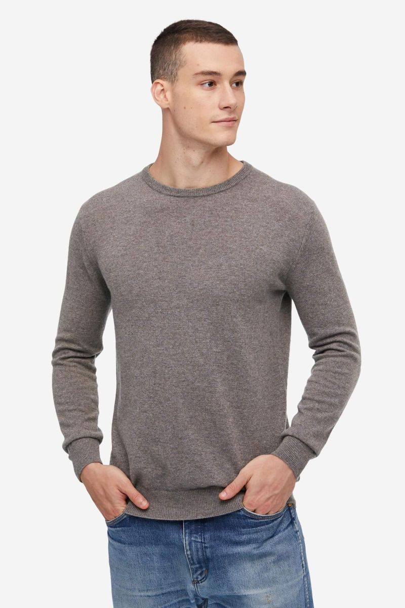 Crew Neck Cashmere Sweater For Men