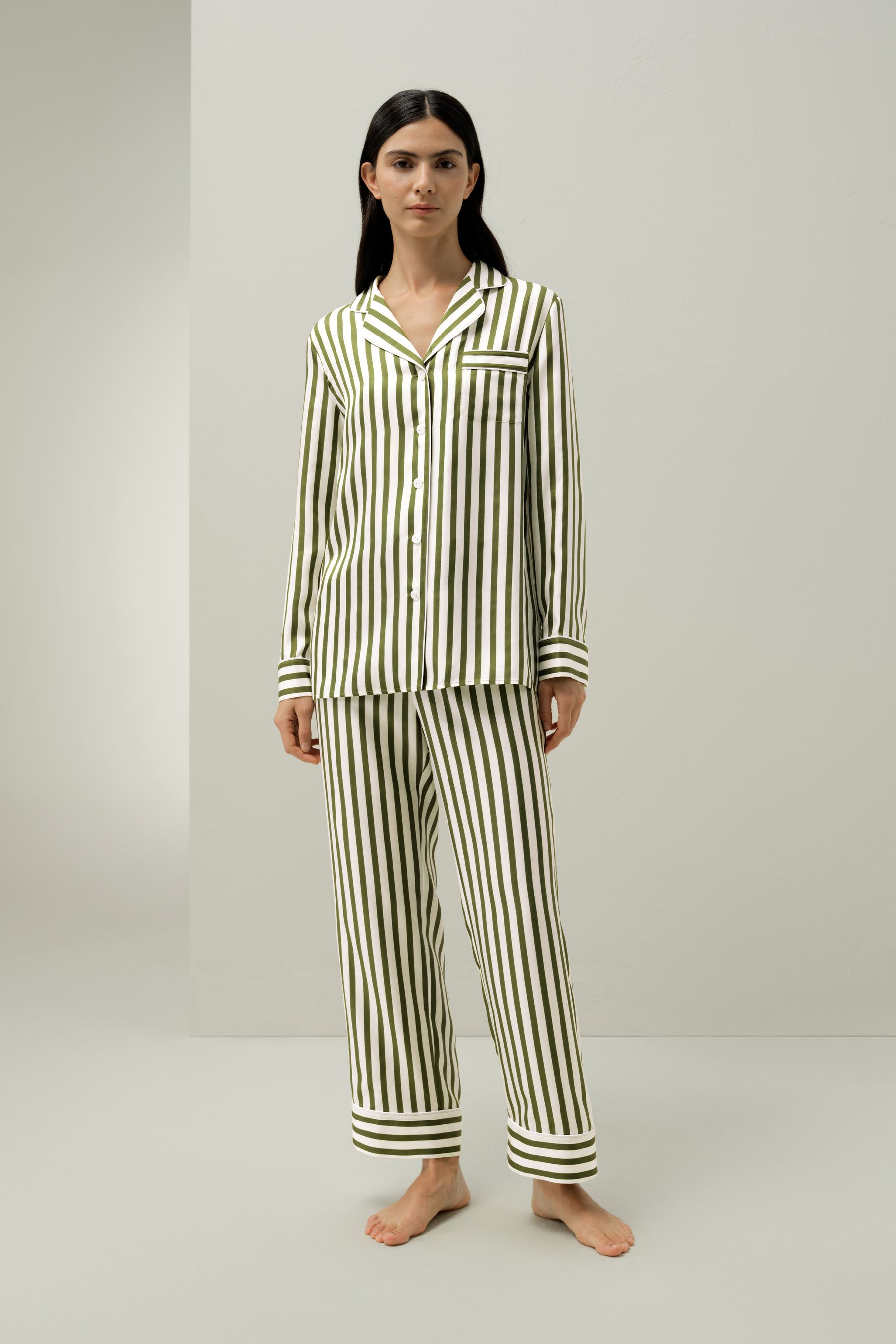 #color_Green-White Pinstripe