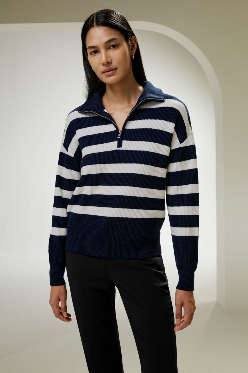 #color_Navy Blue and White Stripes