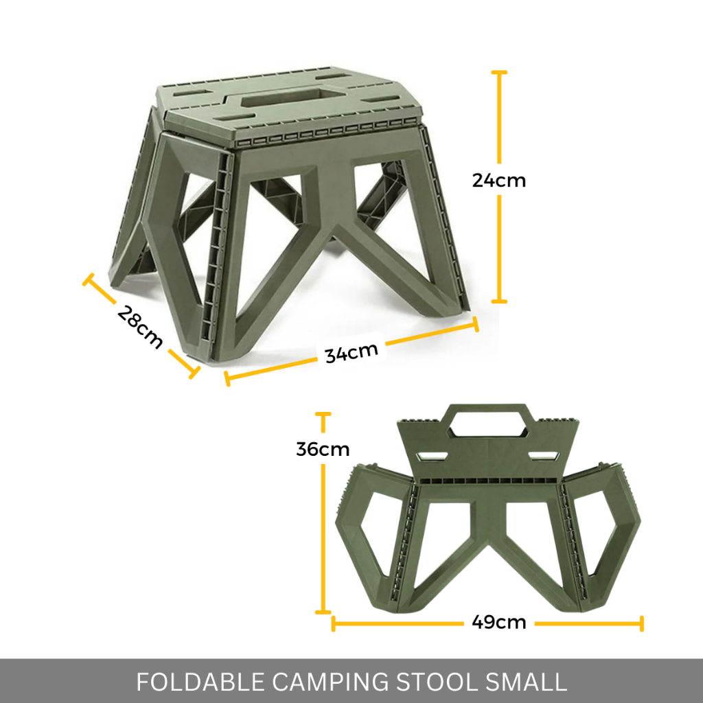 FOLDABLE CAMPING STOOL LARGE & SMALL 100KG ULTRALIGHT DURABLE CHAIR FOR OUTDOOR FISHING PICNIC