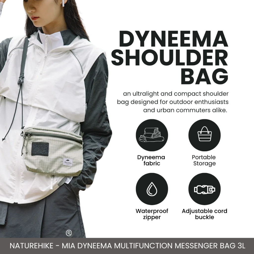 NATUREHIKE - ZT‑12 MIA 3L MESSENGER BAG WATERPROOF LIGHTWEIGHT URBAN OUTDOOR CROSSBODY