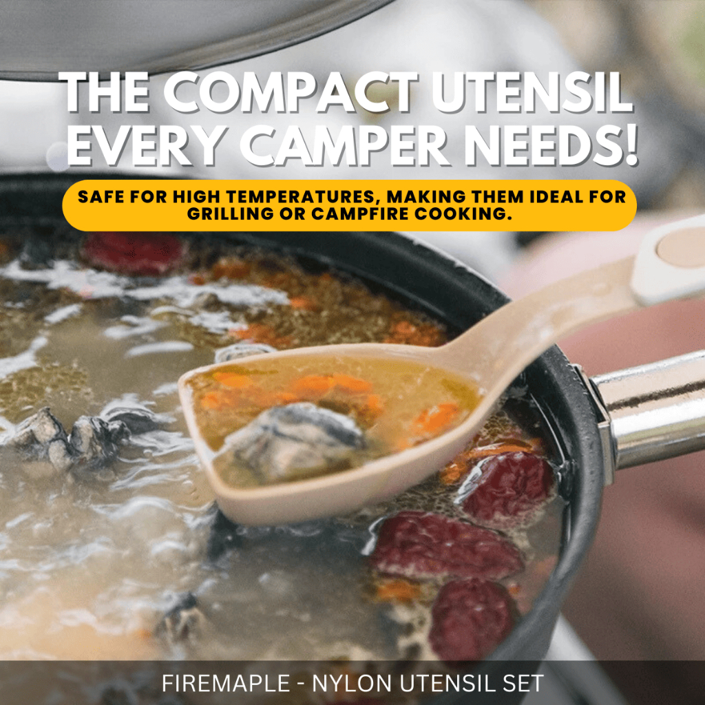 FIREMAPLE - NYLON UTENSIL SET 2PCS COMPACT FOLDABLE COOKWARE KITCHEN OUTDOOR CAMPING PICNIC GLAMPING