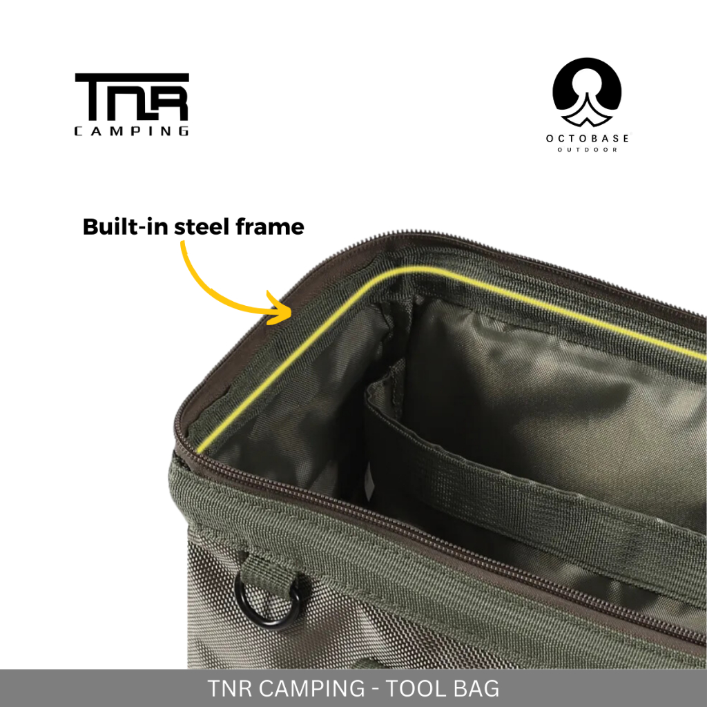 TNR CAMPING - TOOL BAG ORGANIZE MULTI-PURPOSE BAG FOR PEG ROPE HAMMER FOR INDOOR OUTDOOR CAMPING HIKING PICNIC