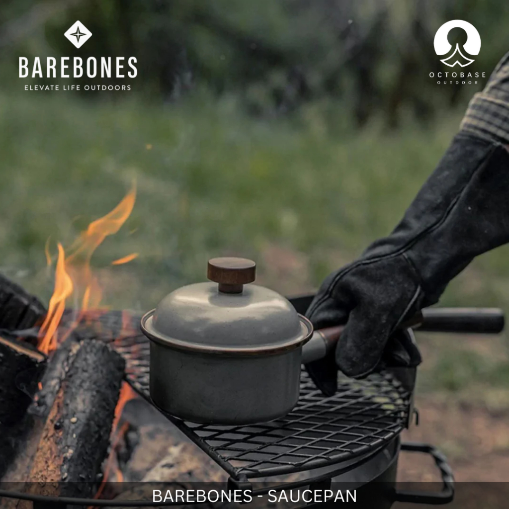 BAREBONES ENAMEL SAUCEPAN 