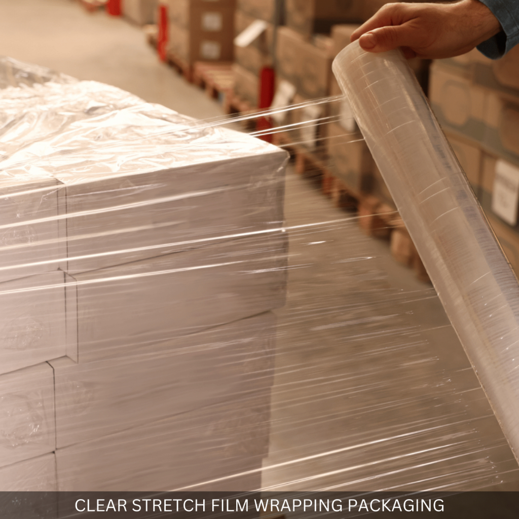 2.2KG CLEAR STRETCH FILM TRANSPARENT WRAPPING PLASTIC PACKAGING WAREHOUSE PARCEL BOX