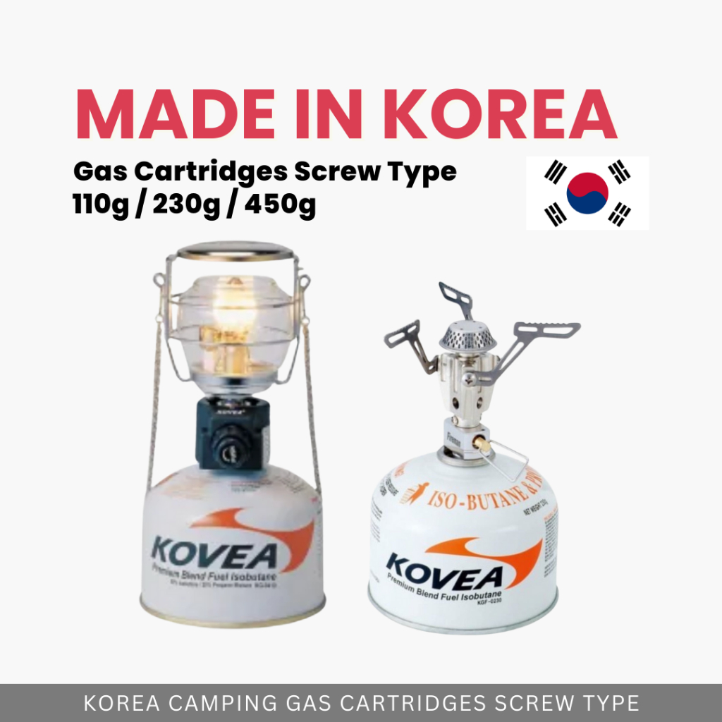 FROM KOREA KOVEA & MAX CAMPING PROPANE BUTANE GAS CARTRIDGES SCREW TYPE OUTDOOR CAMPING PICNIC