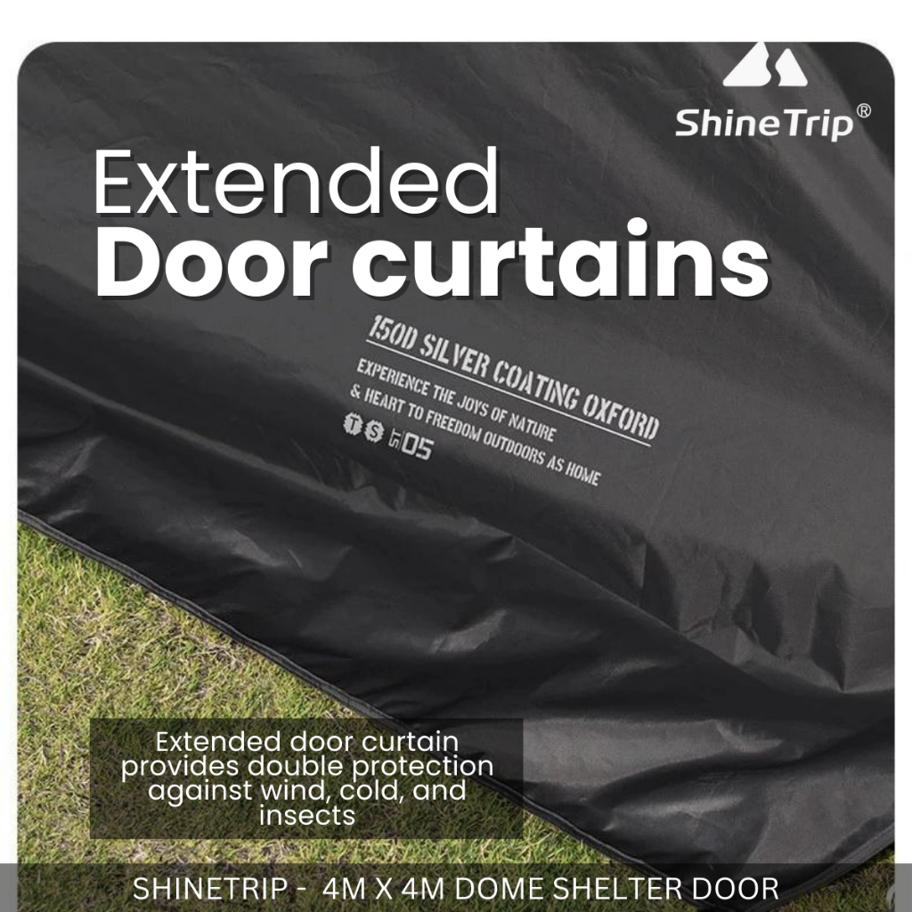 SHINETRIP - ACCESSORIES DOME SHELTER TARP ST-05 EASY SETUP WATERPROOF DOOR AND WINDOW