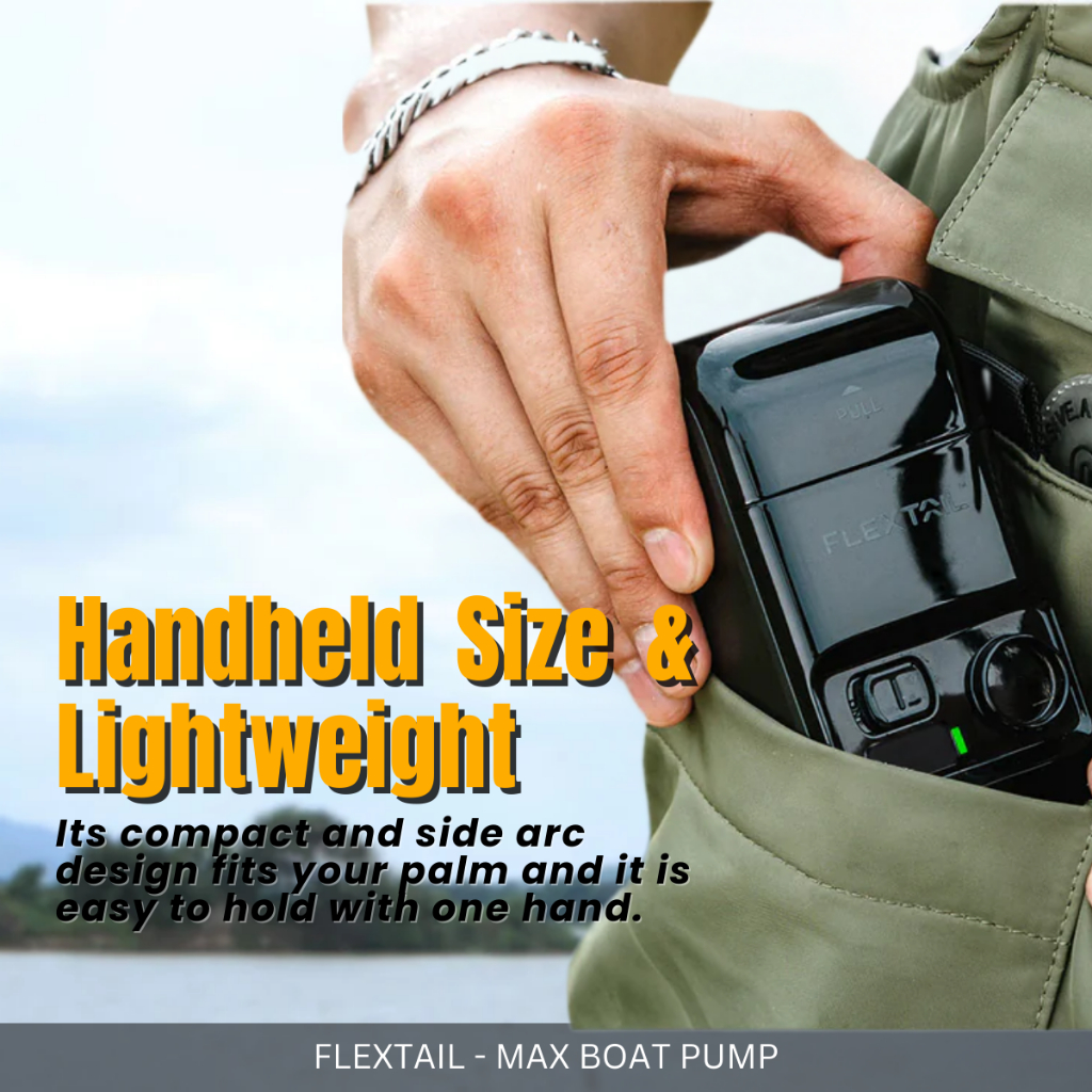 FLEXTAIL MAX BOAT PUMP ELECTRIC PORTABLE INFLATOR DEFLATOR FOR KAYAK SUP AIR MATTRESS