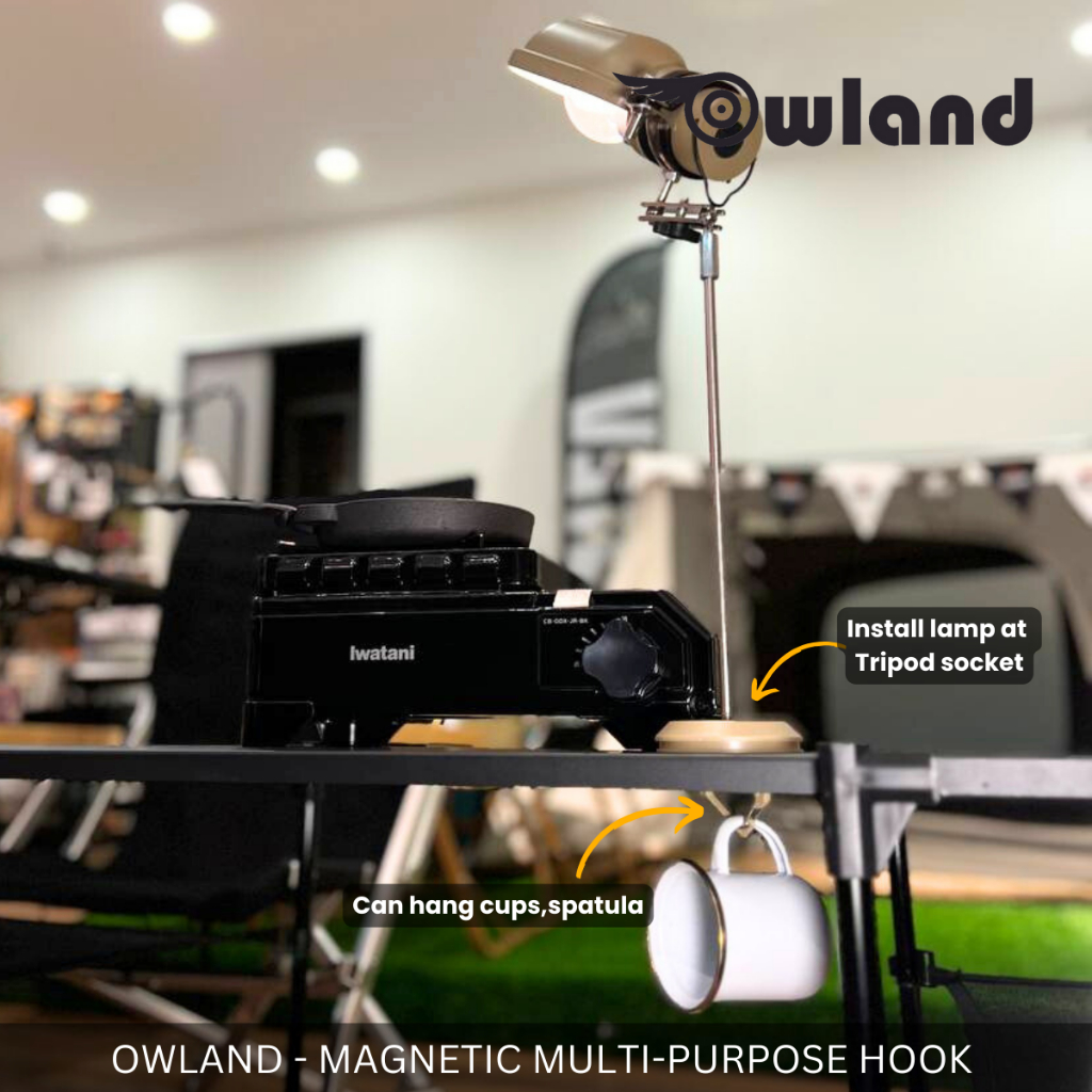 Owland magnetic multipurpose hook camping clip