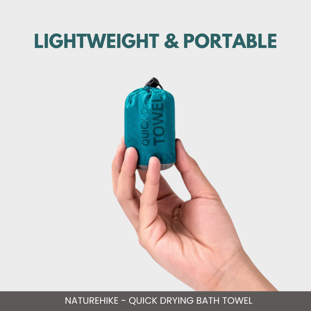 NATUREHIKE - QUICK DRY TOWEL MJ01 MJ02 PORTABLE ULTRA LIGHT CAMPING TRAVEL SPORT TOWEL