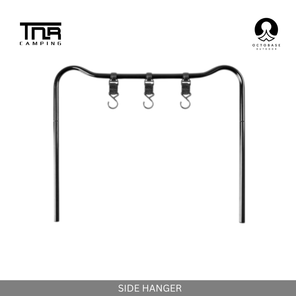 TNR CAMPING - ALUMINIUM COMBINATION MODULAR TABLE  LAMP POLE SIDE HANGER CONNECTOR BLACK LIGH