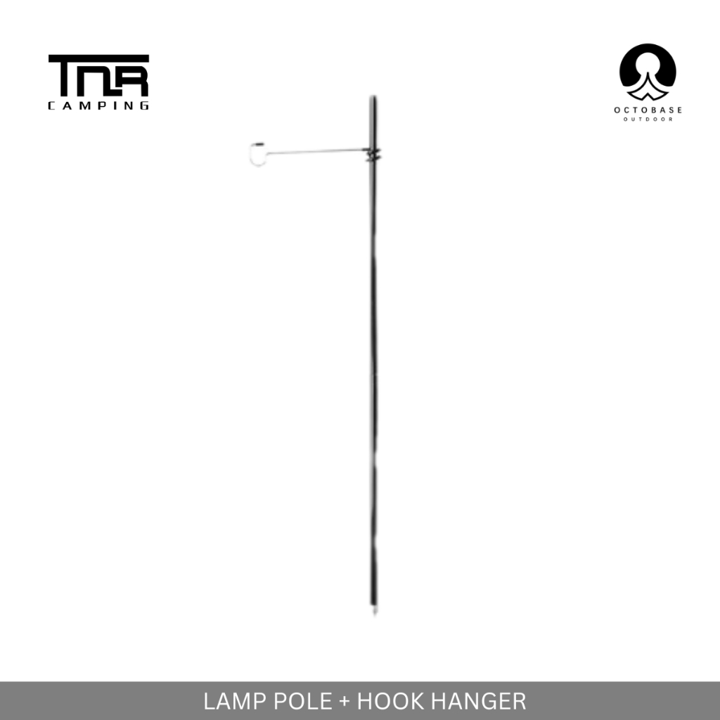 TNR CAMPING - ALUMINIUM COMBINATION MODULAR TABLE  LAMP POLE SIDE HANGER CONNECTOR BLACK LIGH