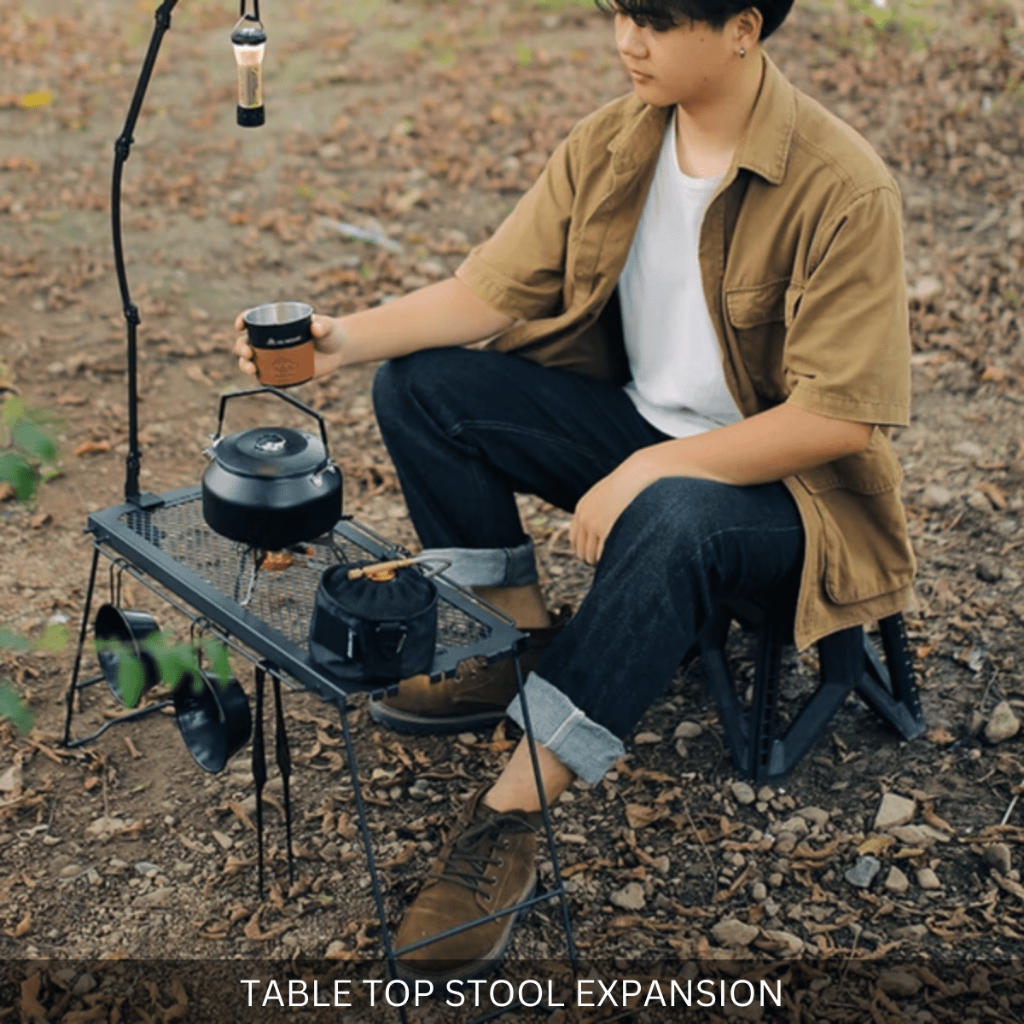 FOLDABLE EXPANSION TABLETOP MILITARY STYLE DIY MULTIFUNCTION MESH SIDE HANGING TABLE CAMPING OUTDOOR