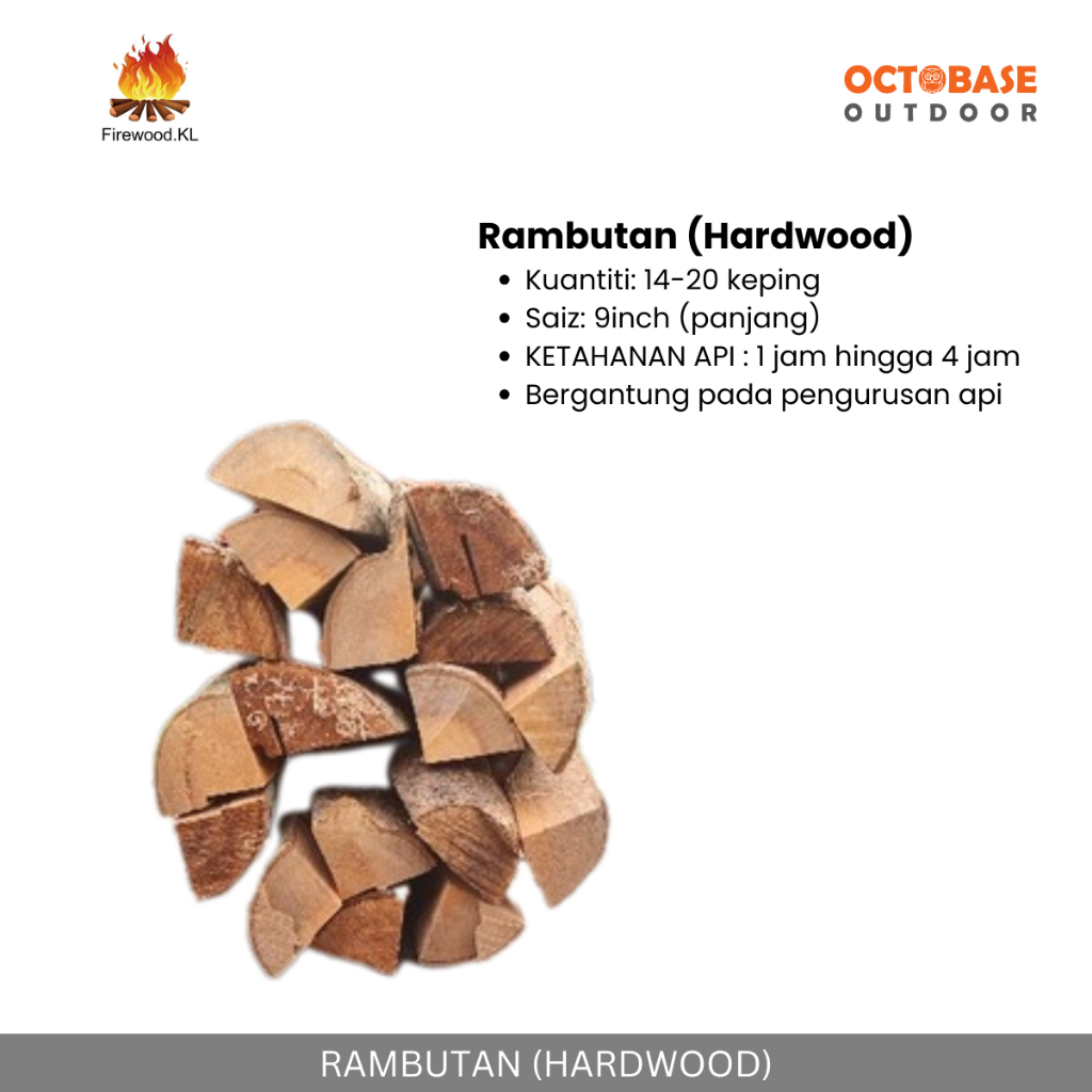 FIREWOOD KL- FIREWOOD HARDWOOD & SOFTWOOD KAYU API FOR BBQ GRILL BONFIRE OUTDOOR CAMPING PICNIC