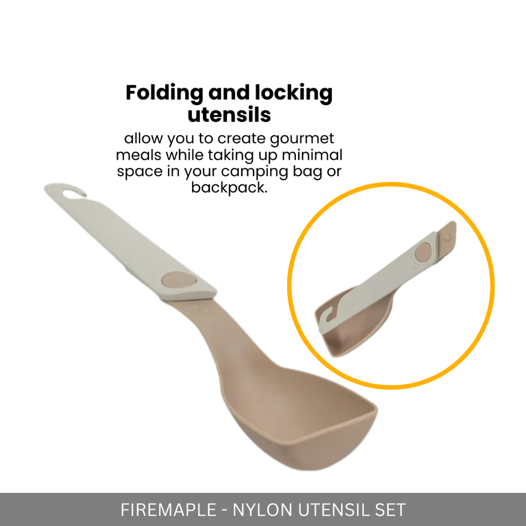 FIREMAPLE - NYLON UTENSIL SET 2PCS COMPACT FOLDABLE COOKWARE KITCHEN OUTDOOR CAMPING PICNIC GLAMPING